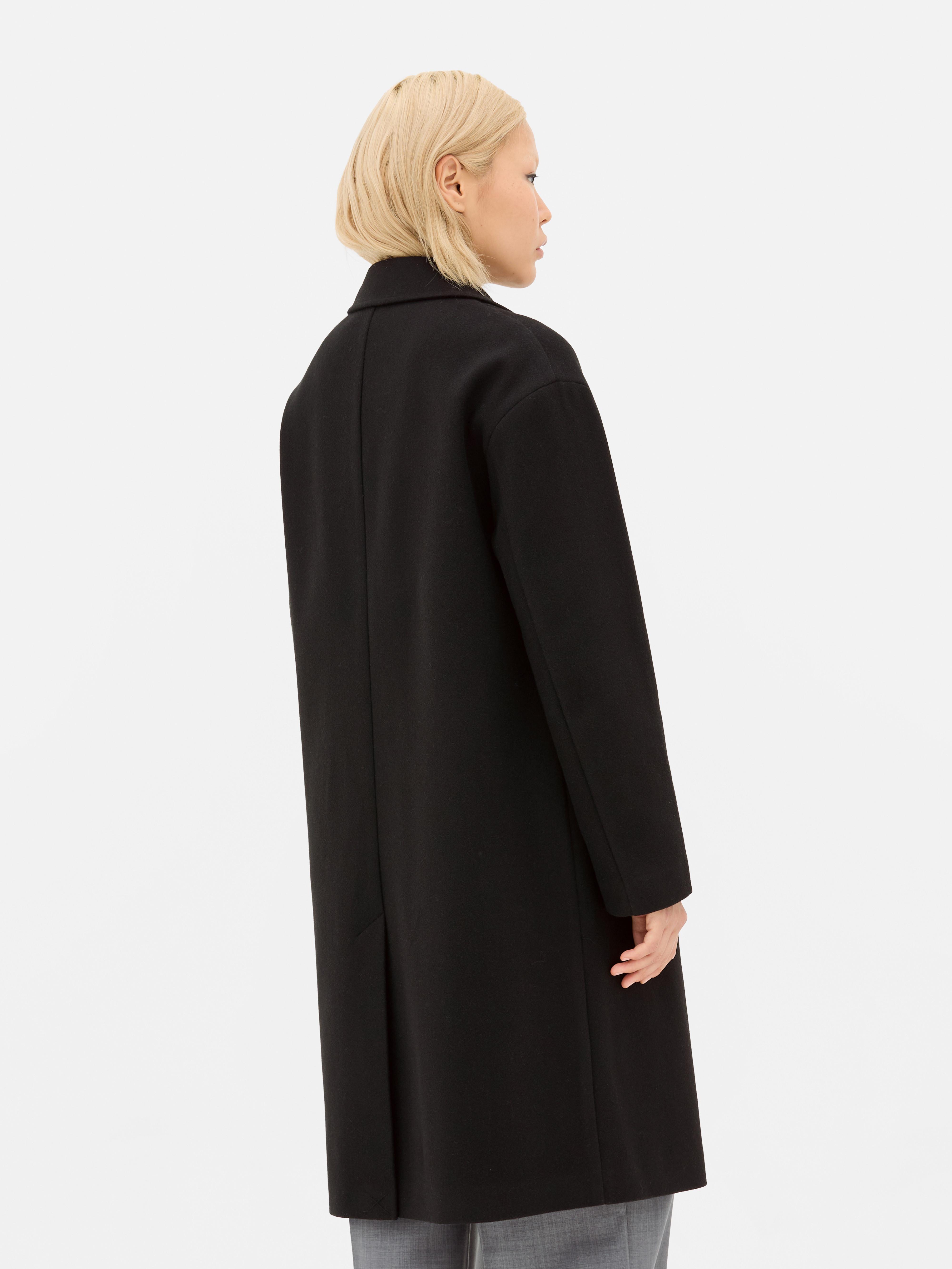 Abrigo midi con botonadura simple