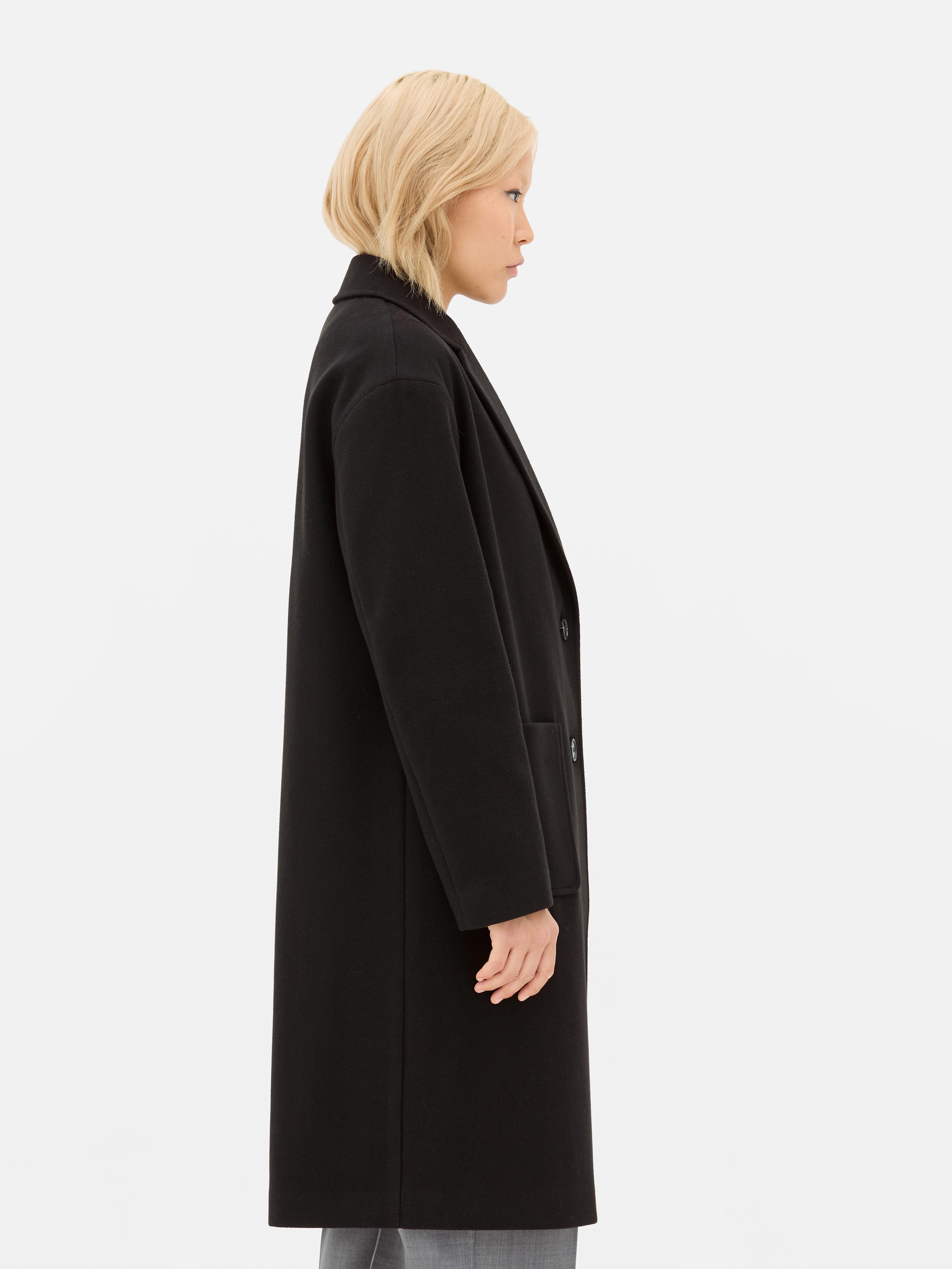 Abrigo midi con botonadura simple