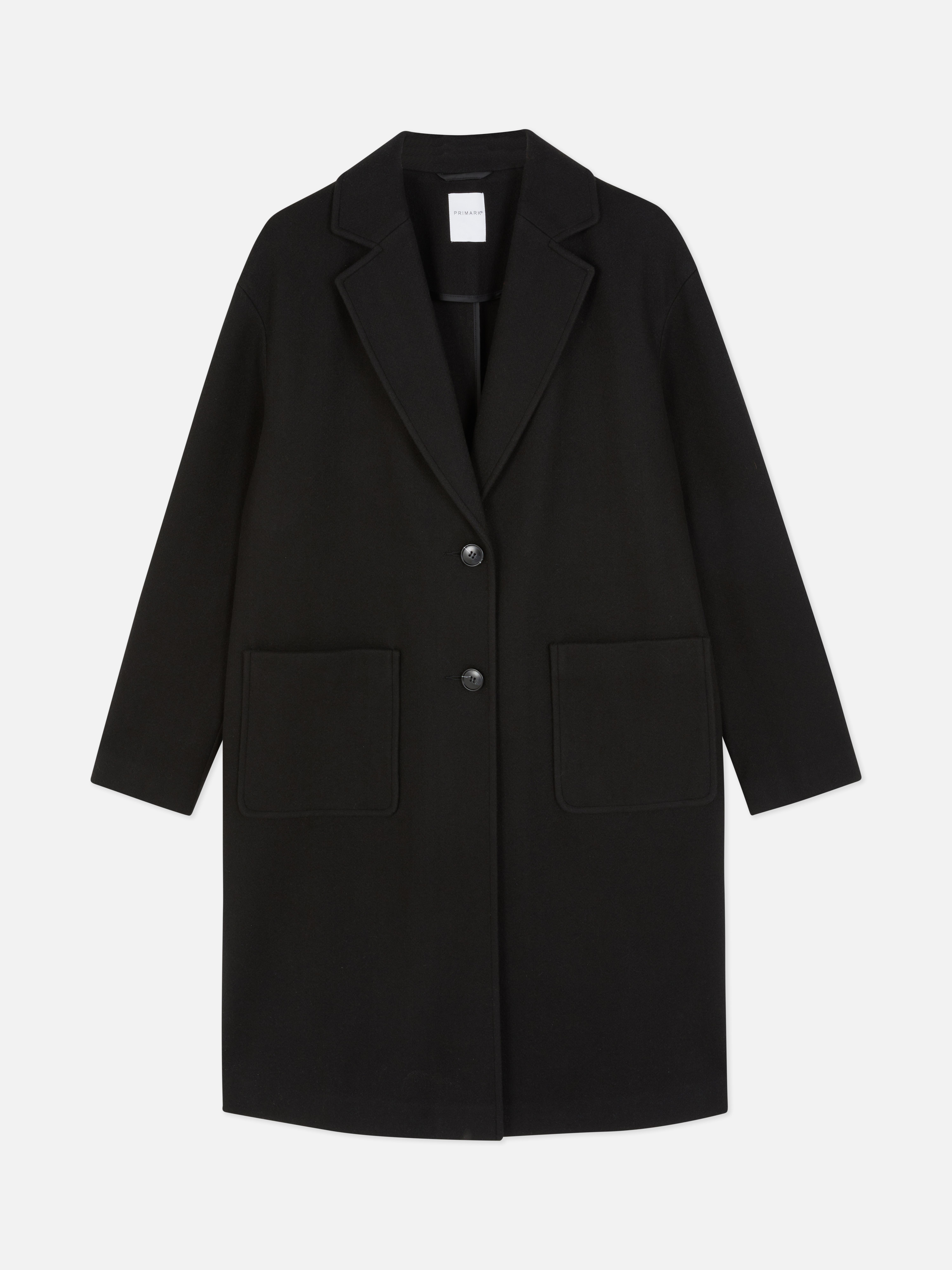 Abrigo midi con botonadura simple