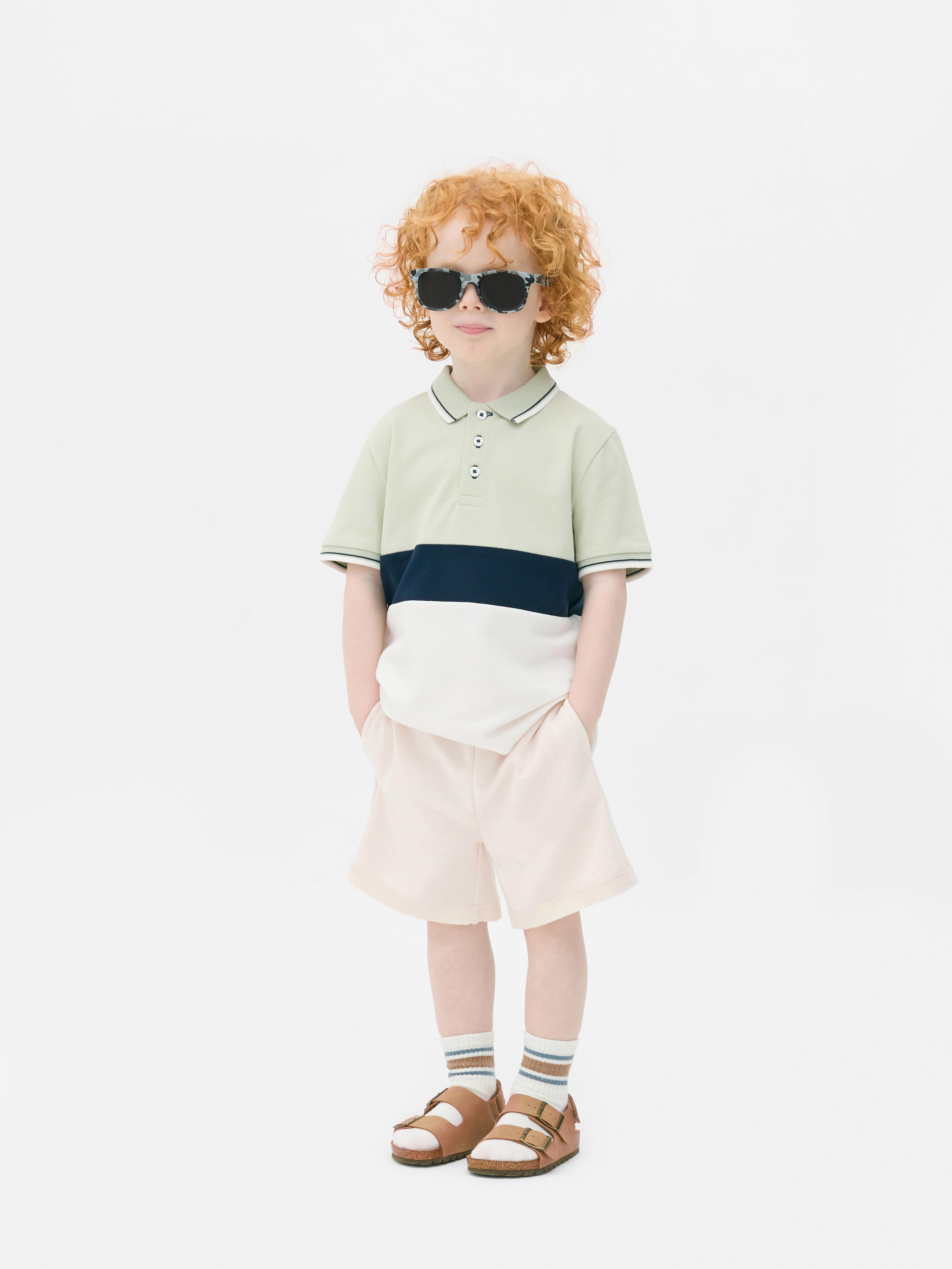 Poloshirt in Blockfarben
