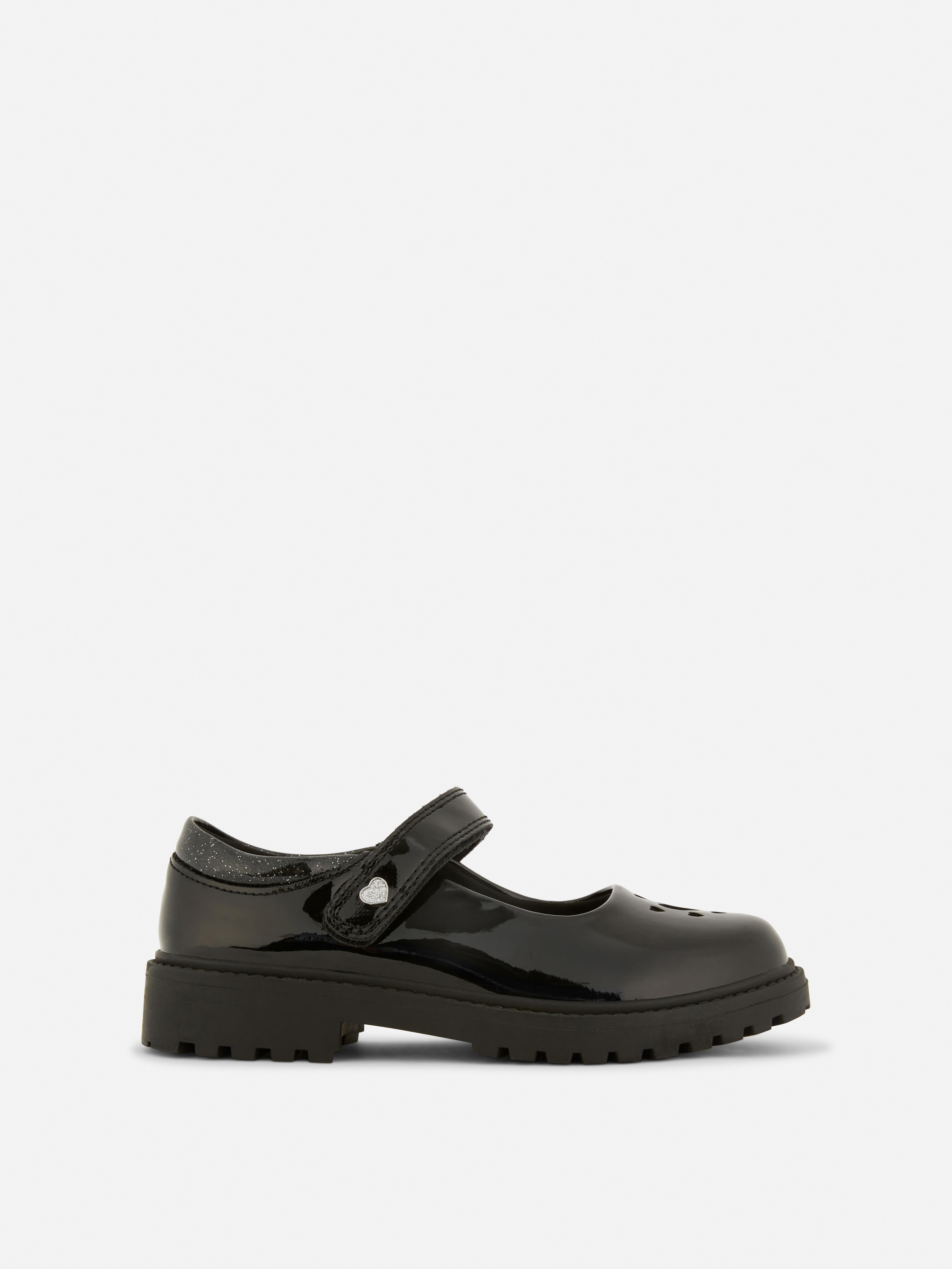 Chunky Patent School Shoes