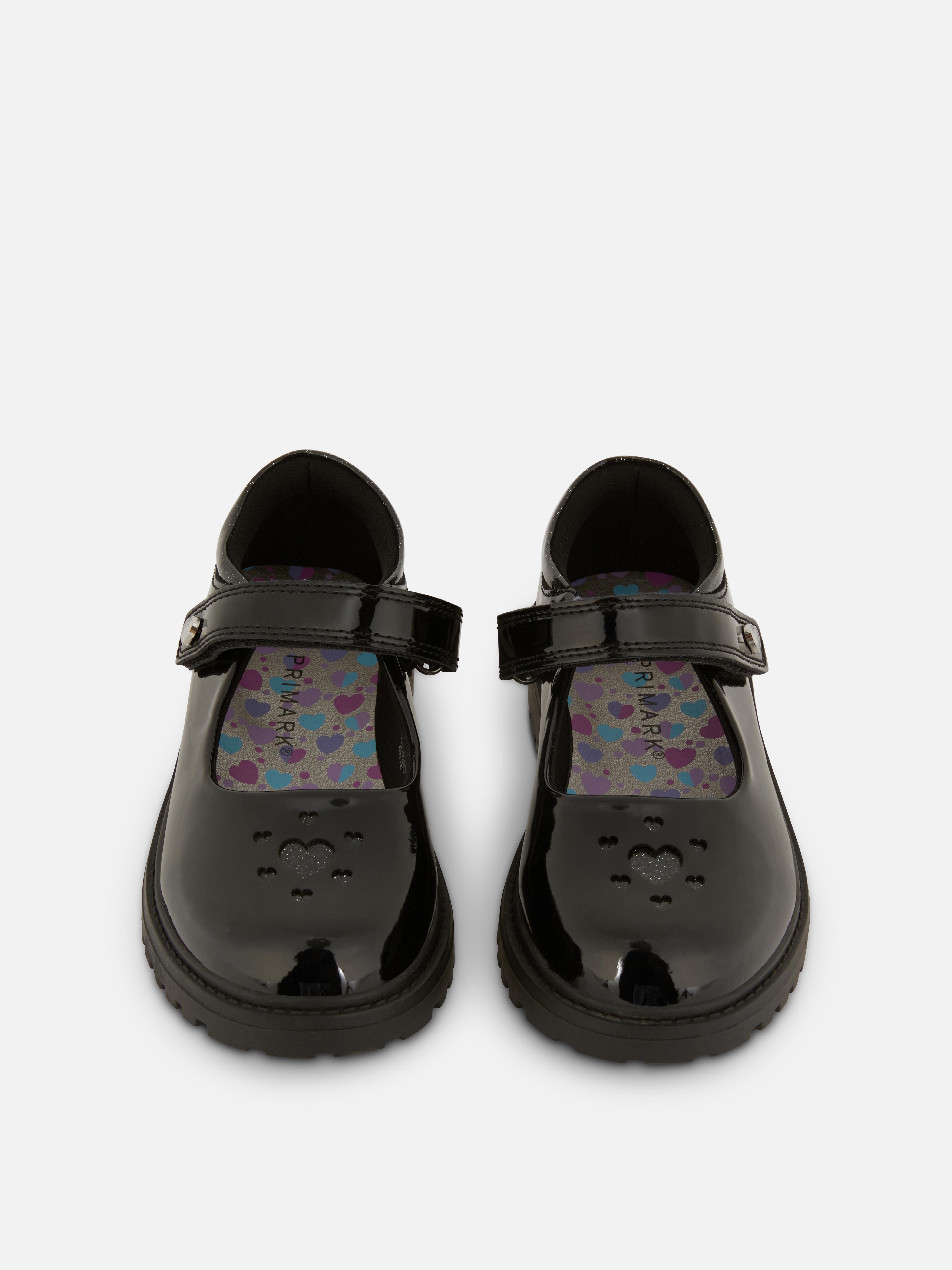 Chunky Patent School Shoes