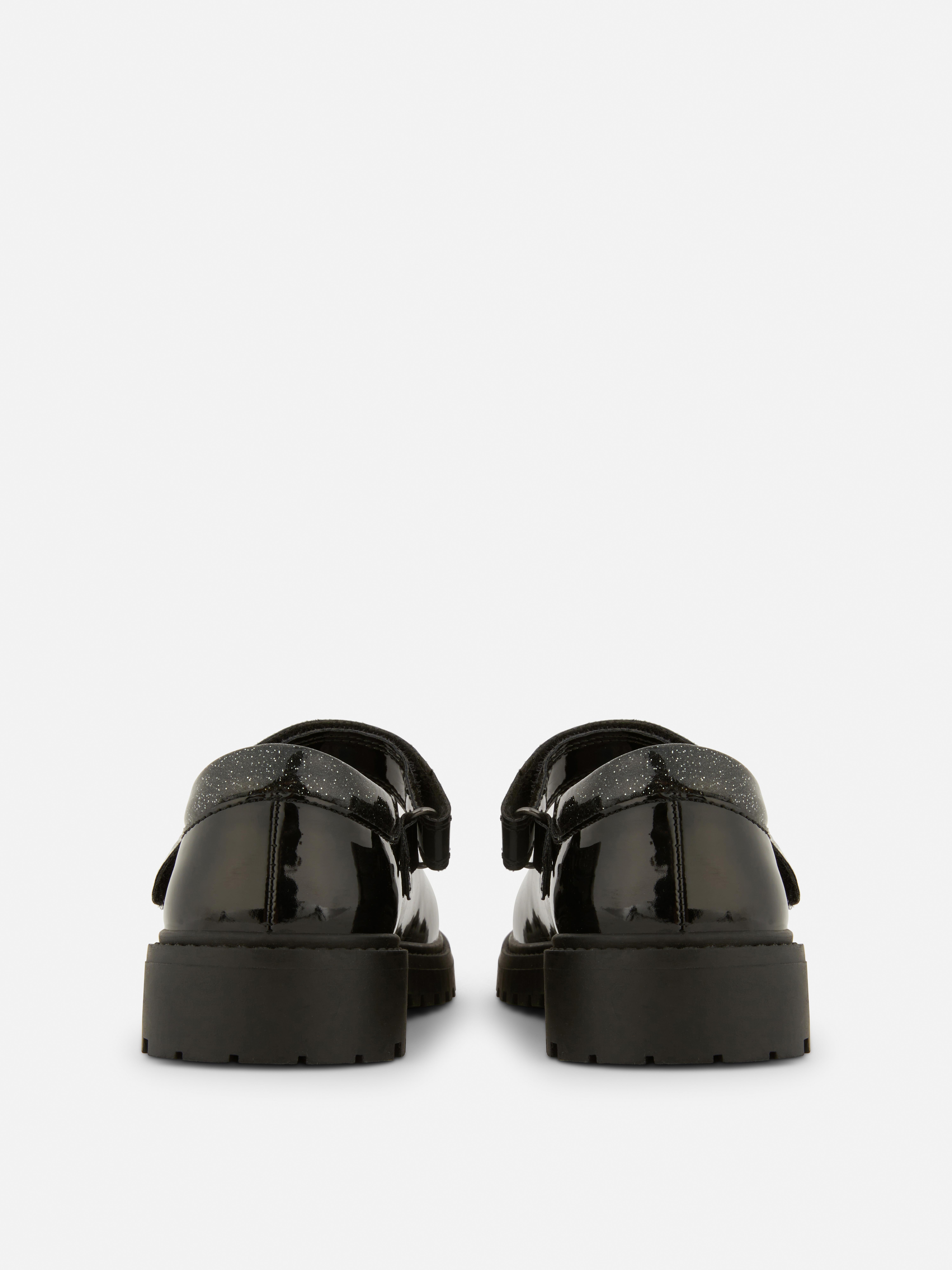 Chunky Patent School Shoes