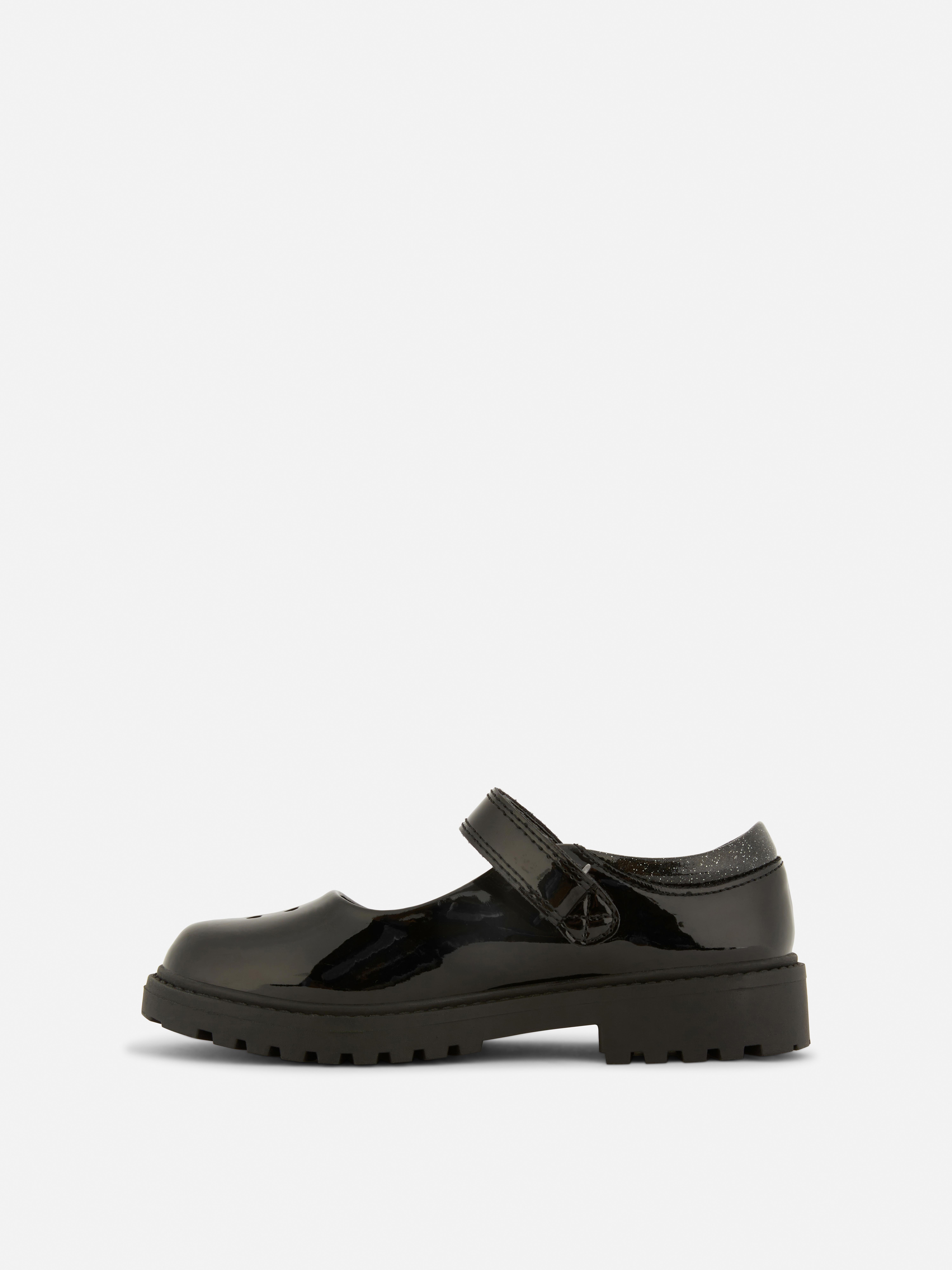 Chunky Patent School Shoes