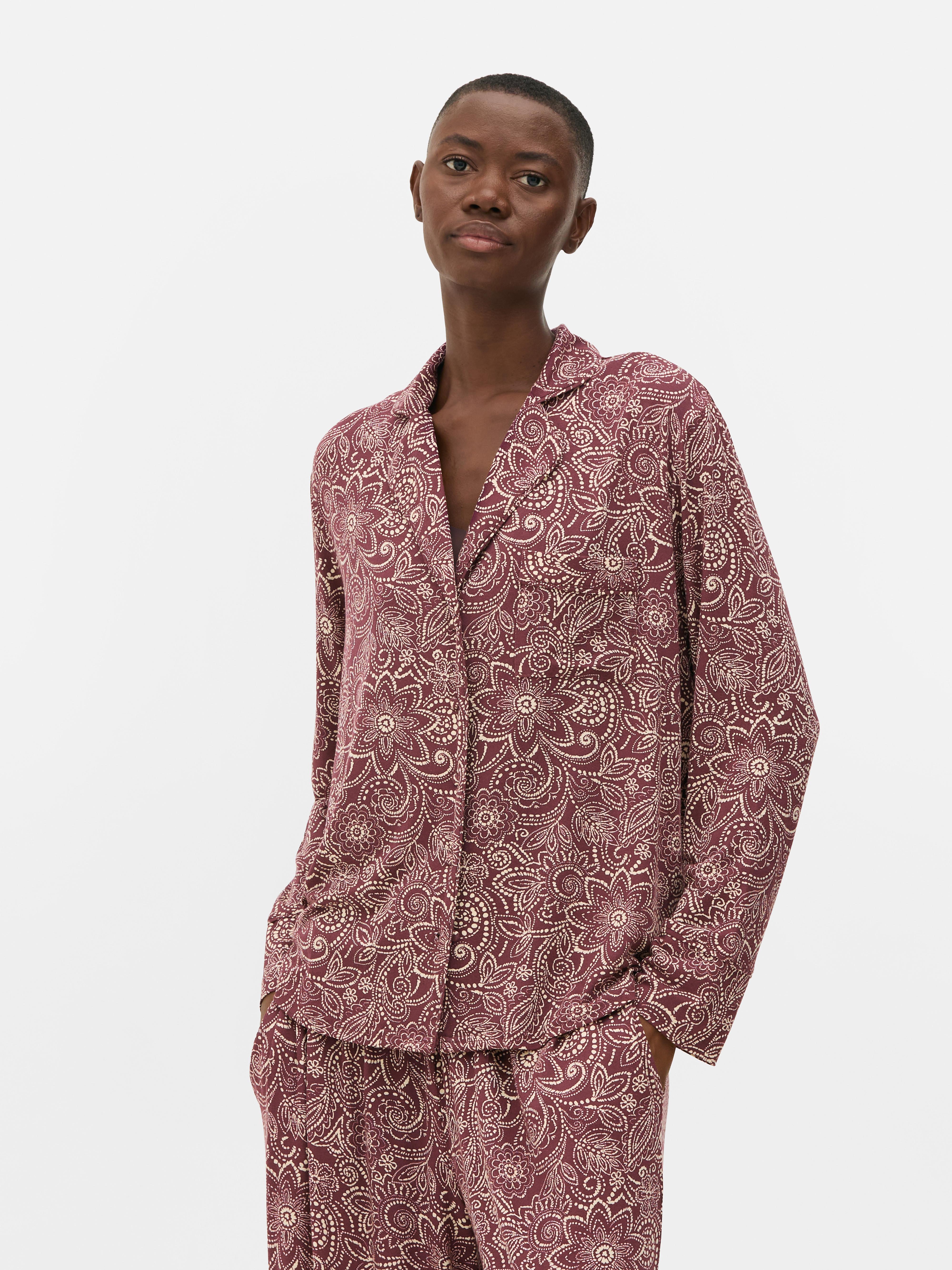 Modal-Schlafanzughemd mit Paisleymuster