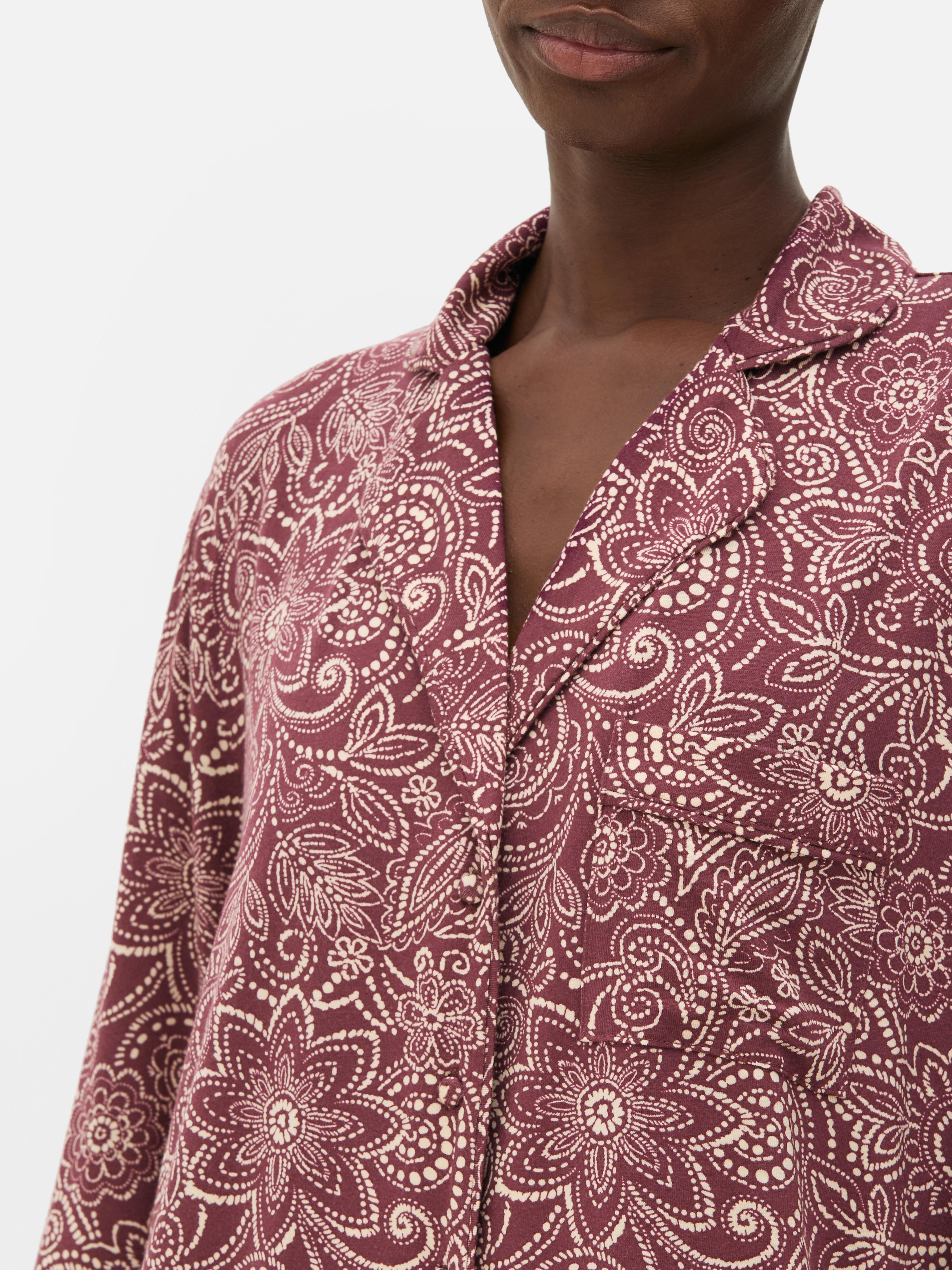 Modal-Schlafanzughemd mit Paisleymuster