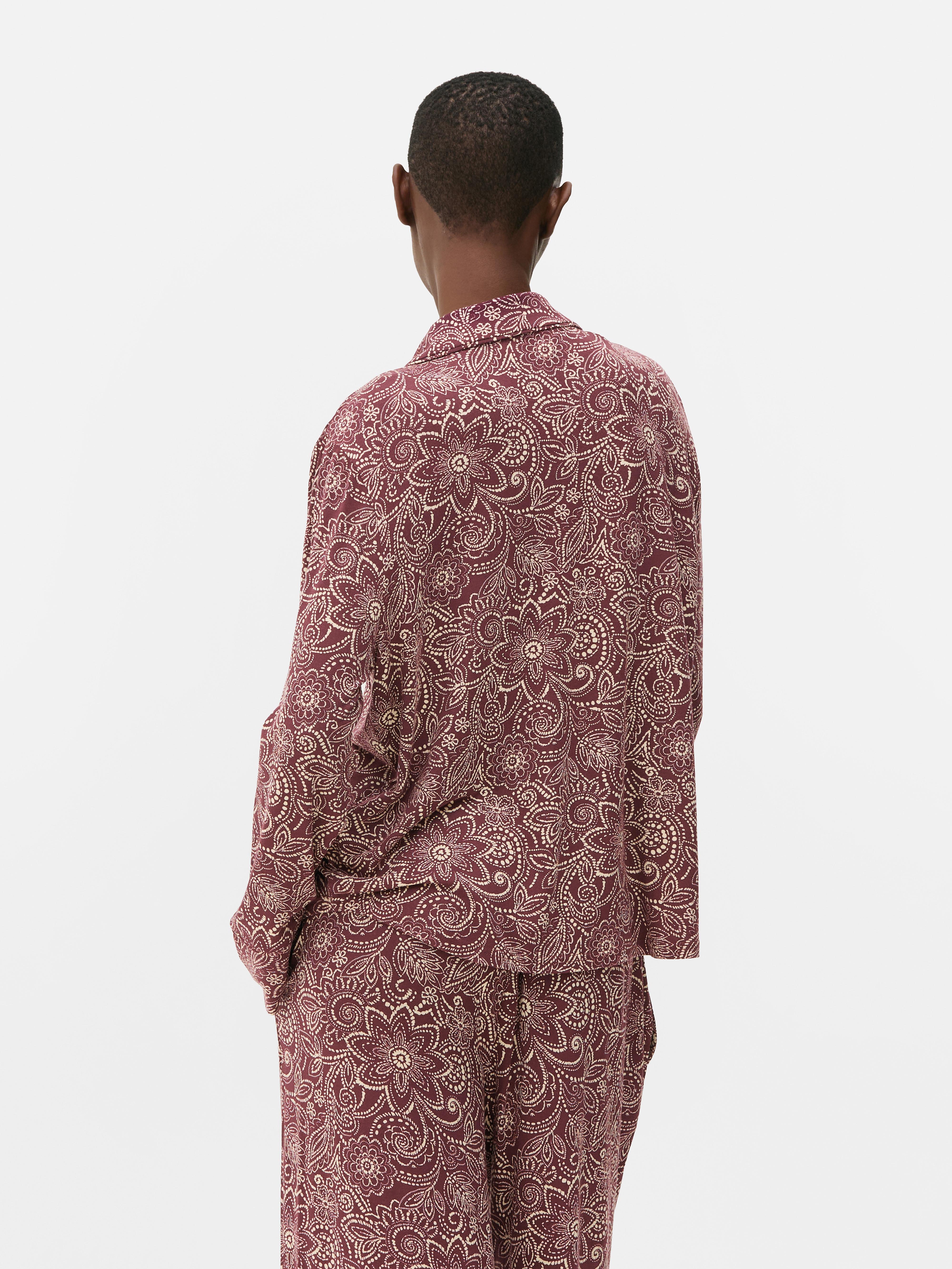 Modal-Schlafanzughemd mit Paisleymuster