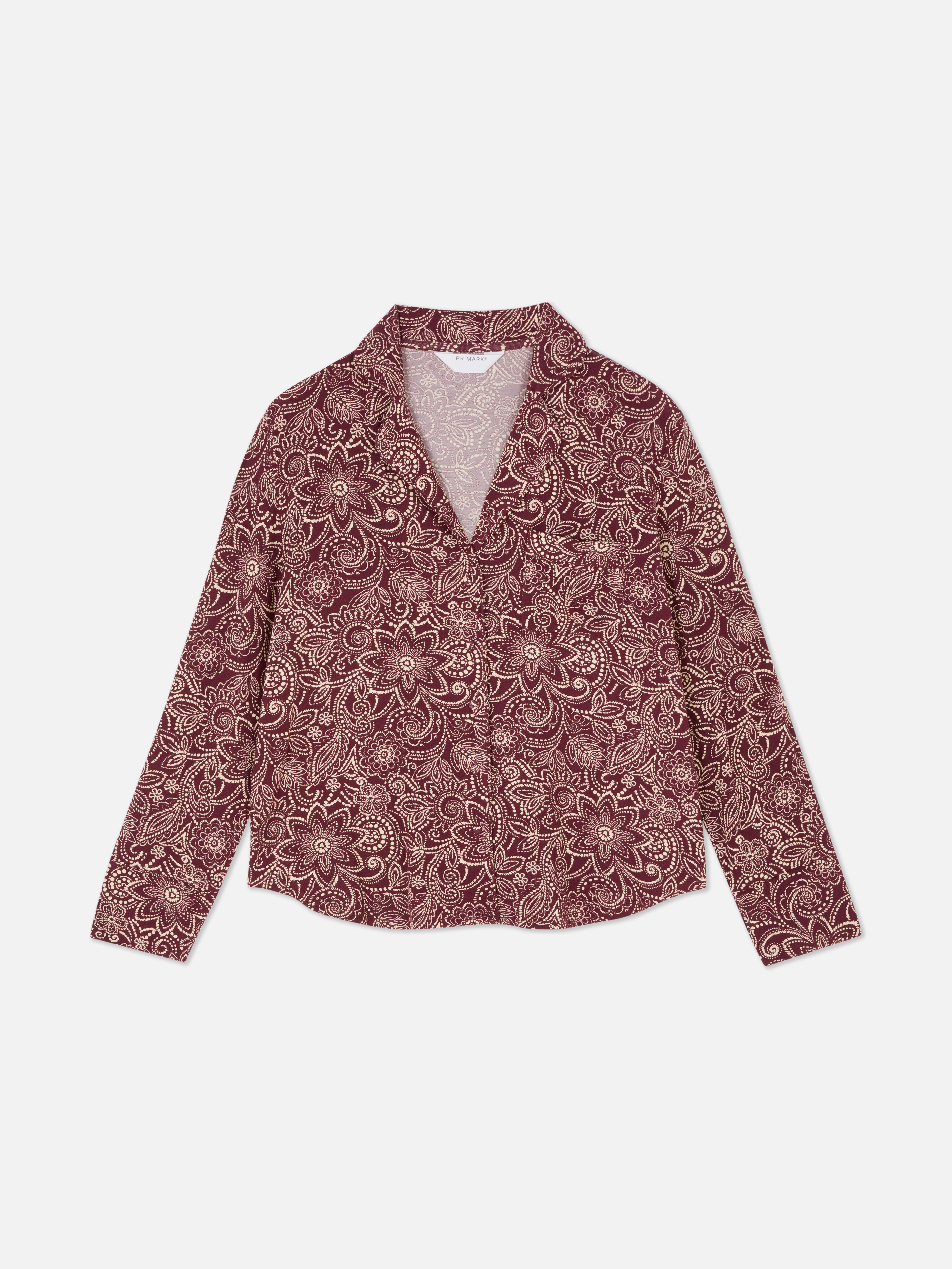 Modal-Schlafanzughemd mit Paisleymuster
