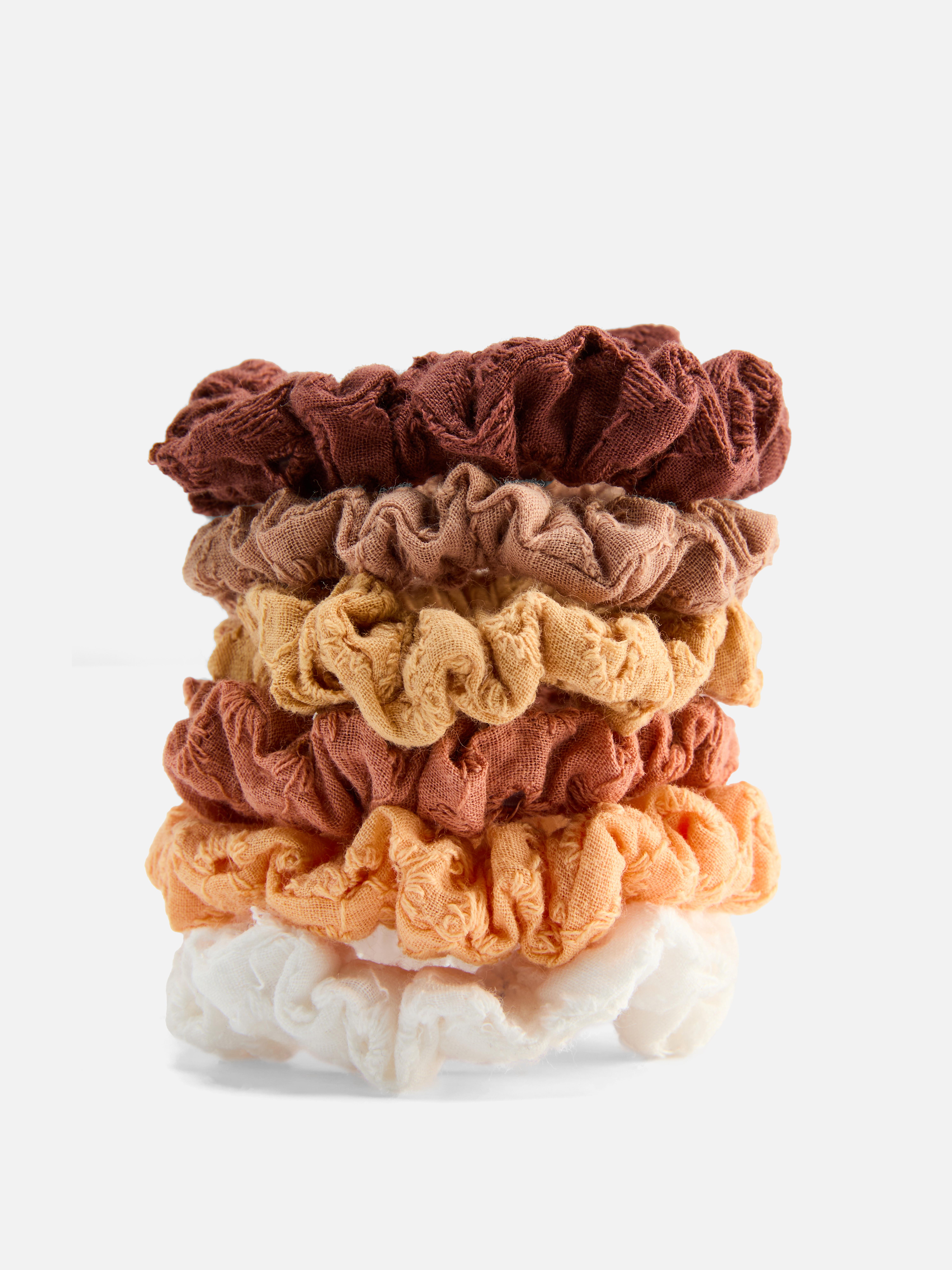 Set de 6 mini elastice de păr brodate