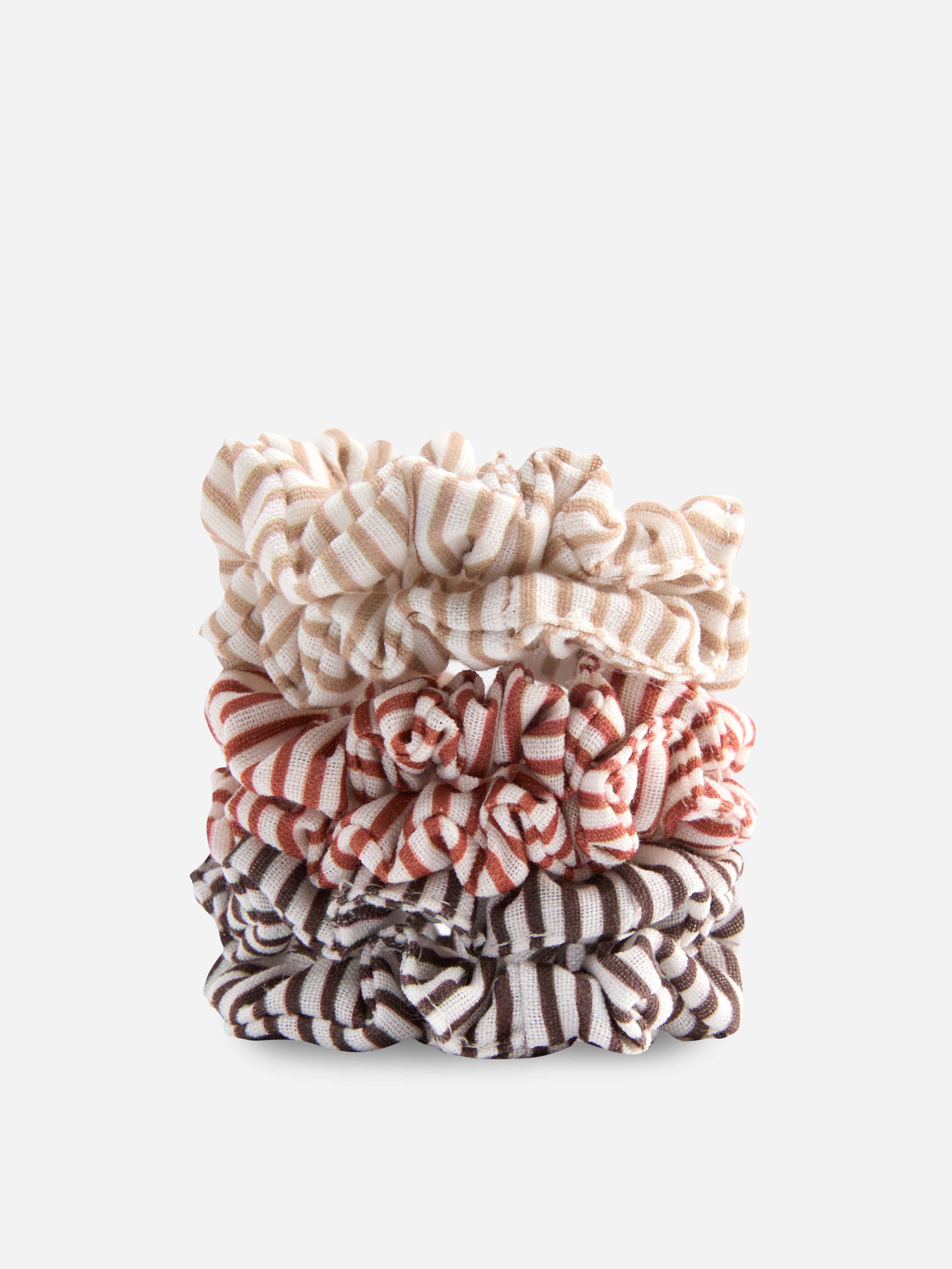 6pk Stripe Hair Scrunchies