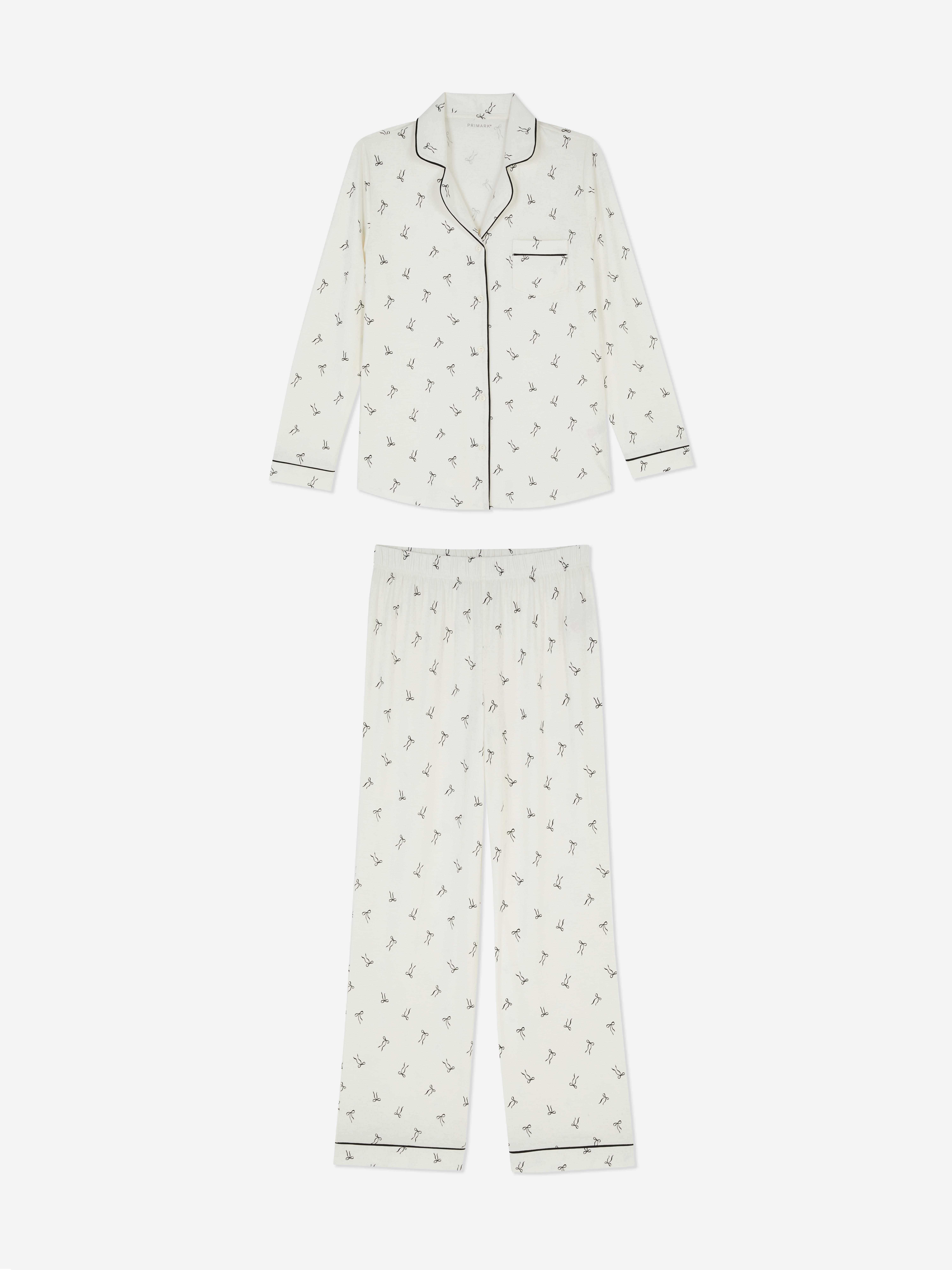 Pijama de corte boyfriend estampado