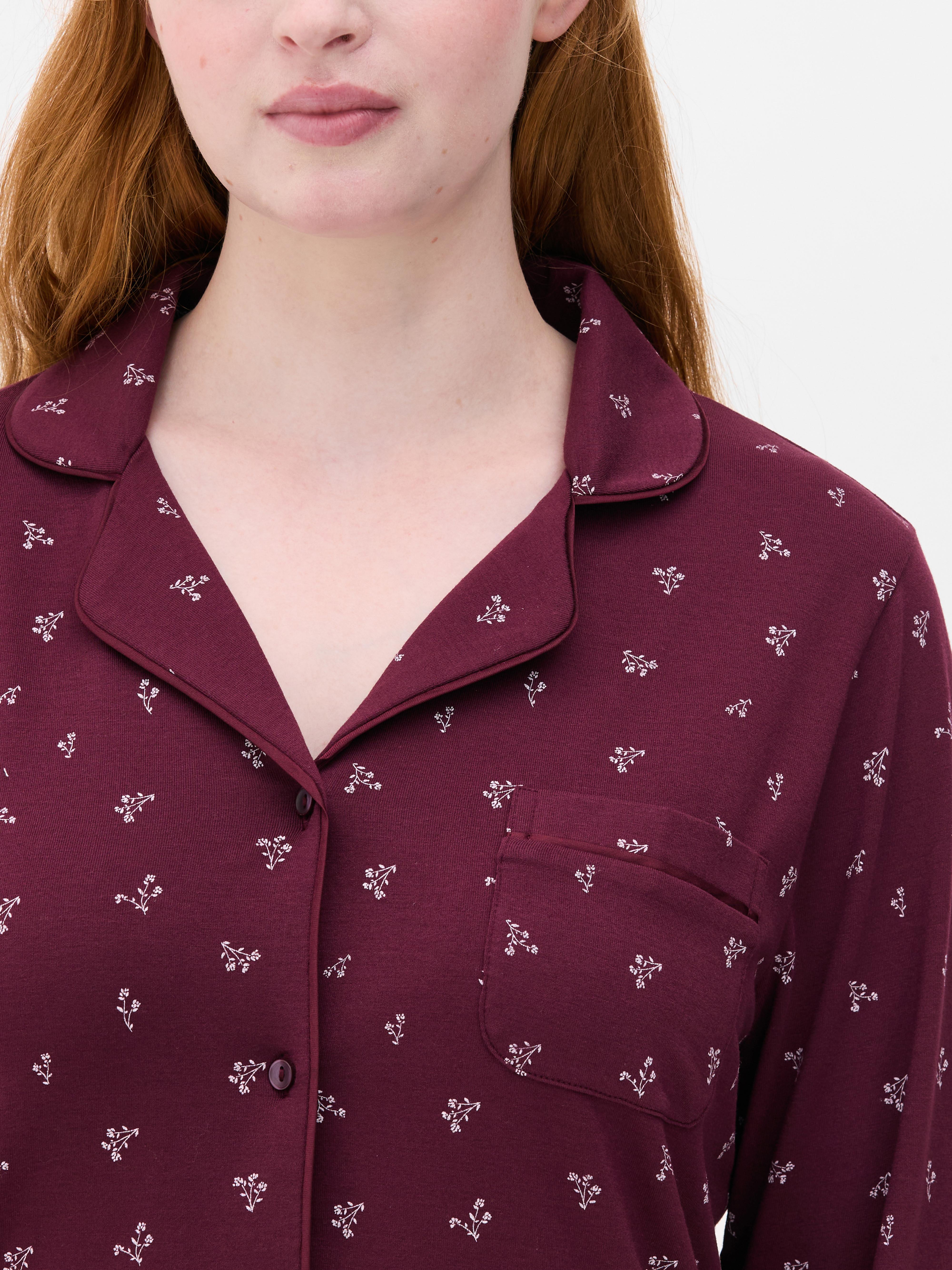 Bedruckter Schlafanzug im Boyfriend-Look