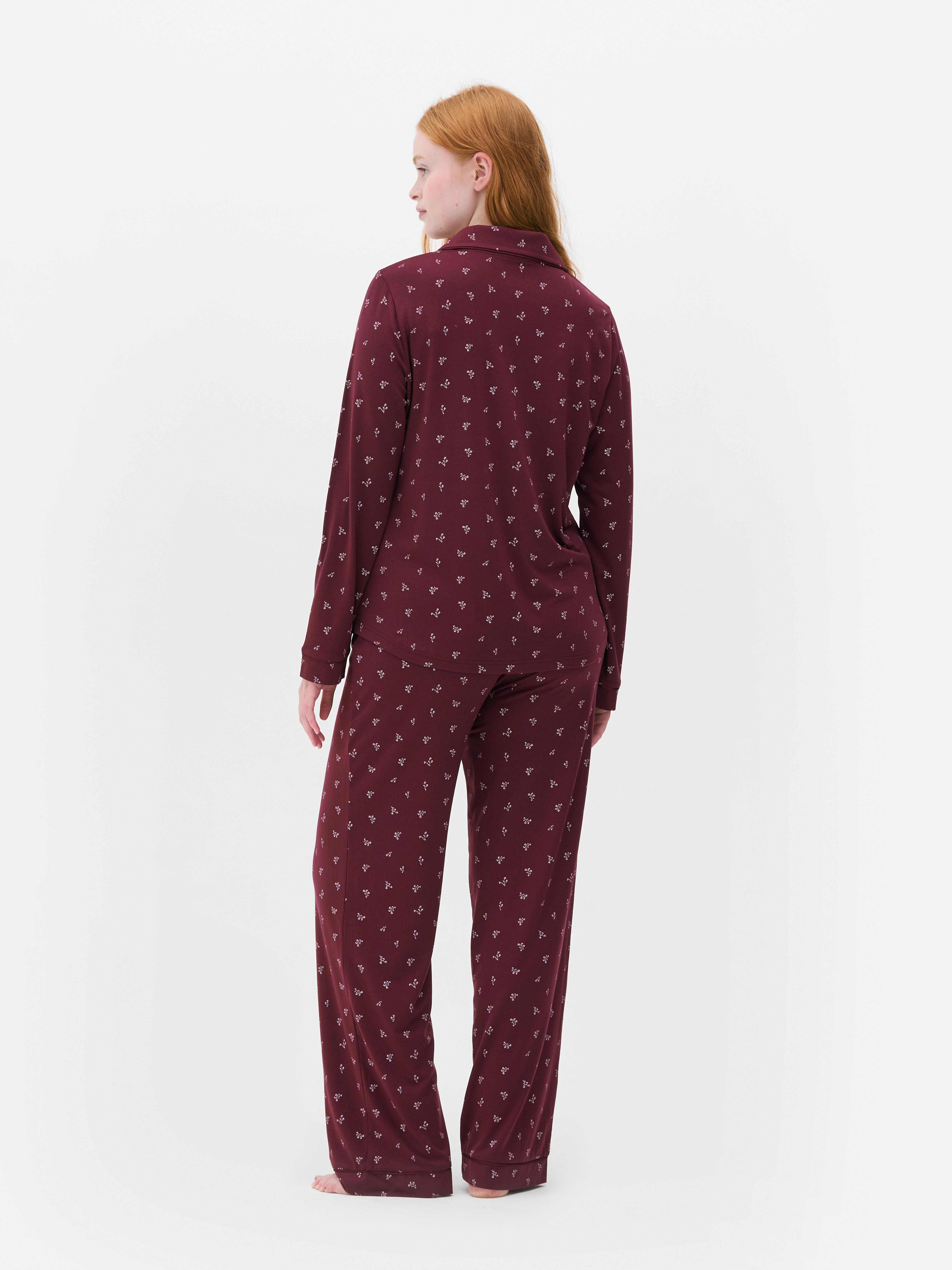Bedruckter Schlafanzug im Boyfriend-Look