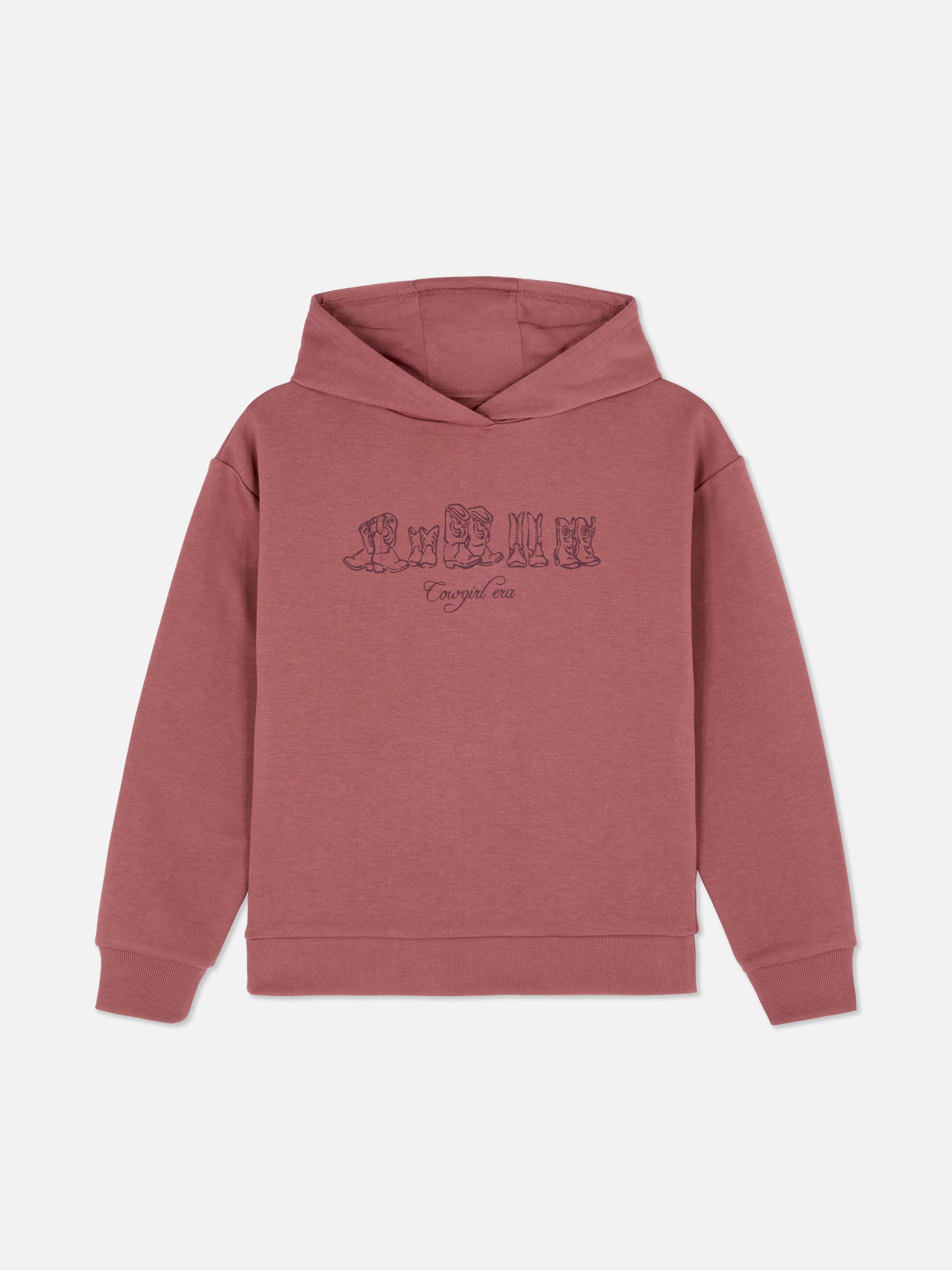 7-14 jr | Hoodie met print Donkerroze