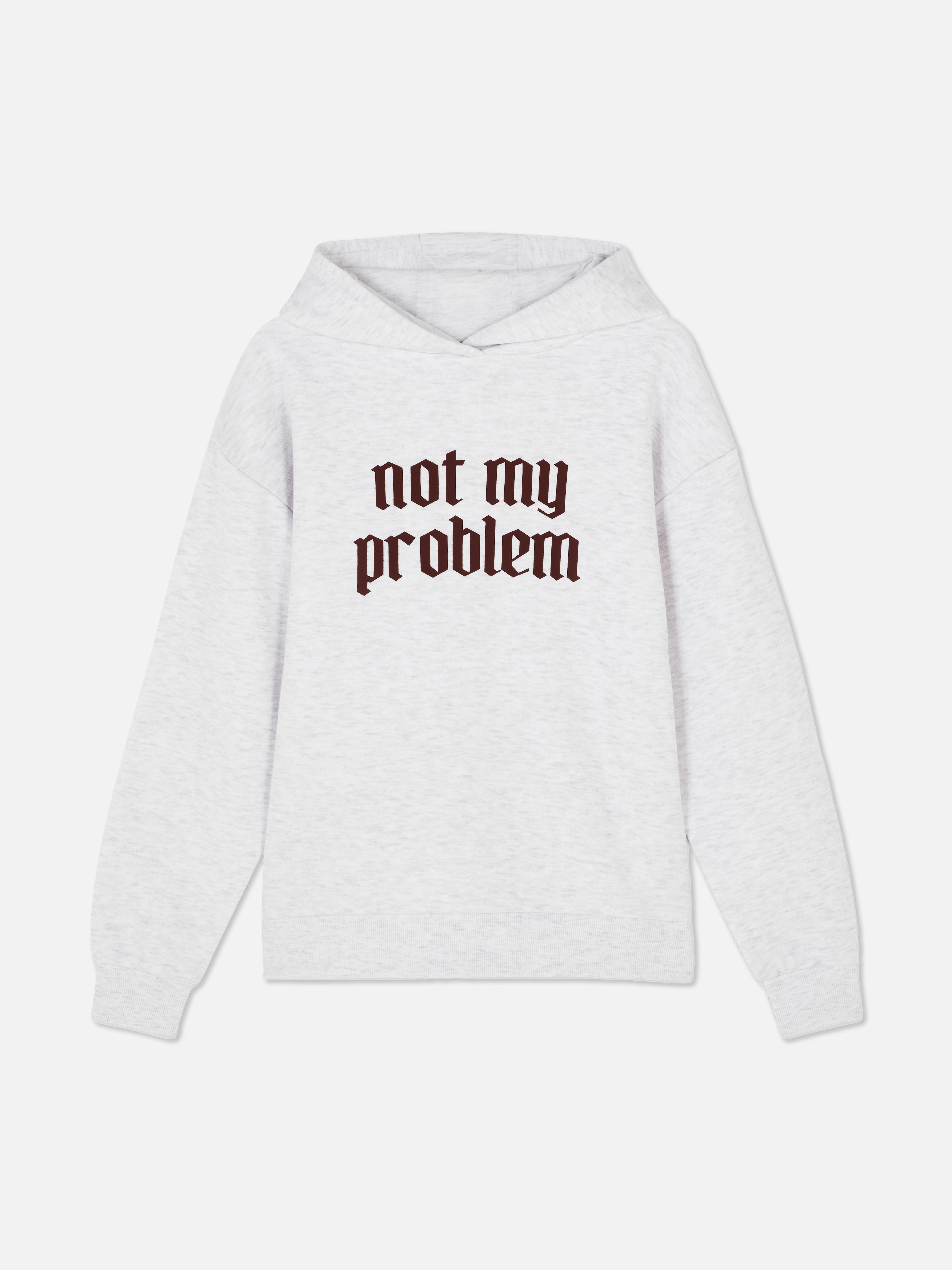 7-14 jr | Hoodie met print Gemêleerd grijs