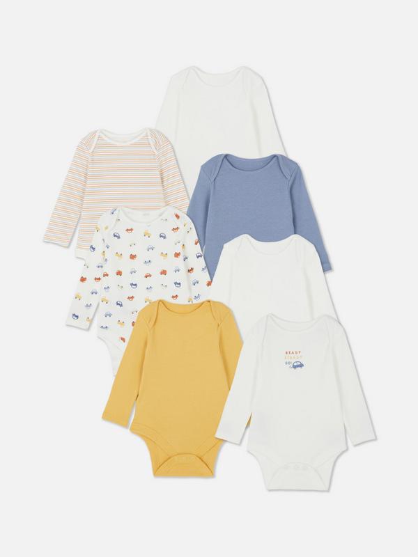 0-36 meses | Pack de 7 bodis de manga larga