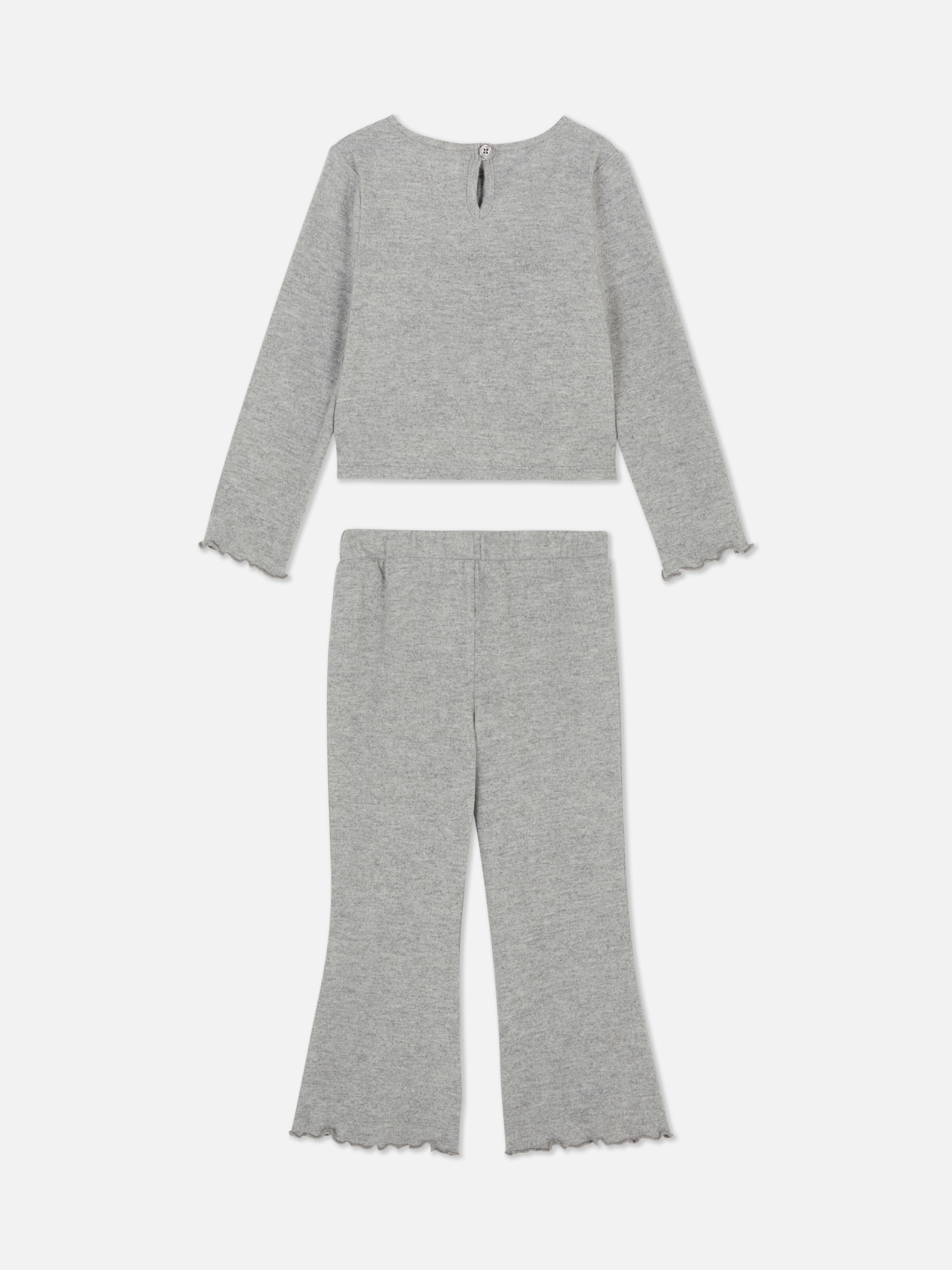 T-Shirt mit Schleife und ausgestellten Leggings