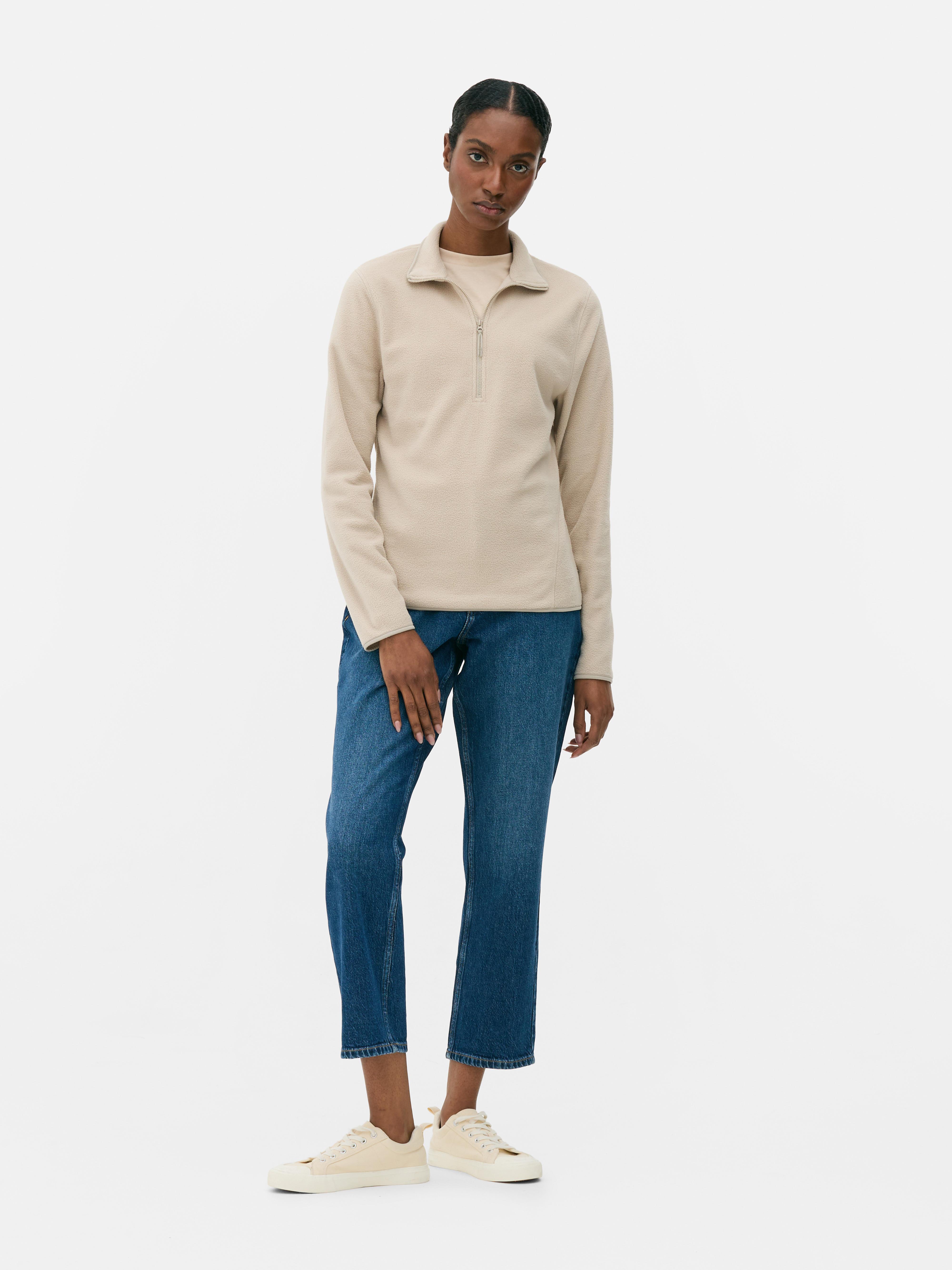 Fleece met halve rits