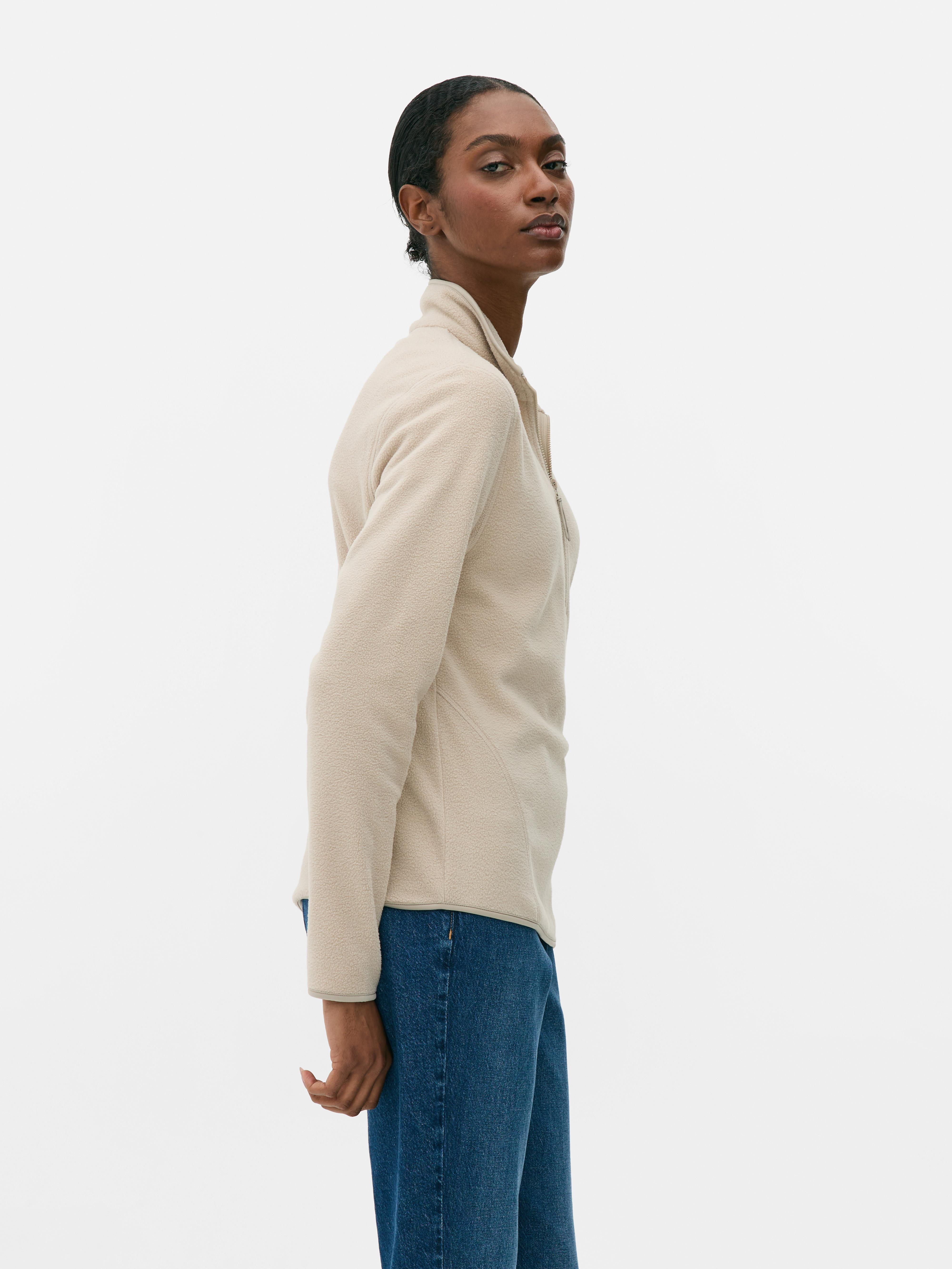 Fleece met halve rits