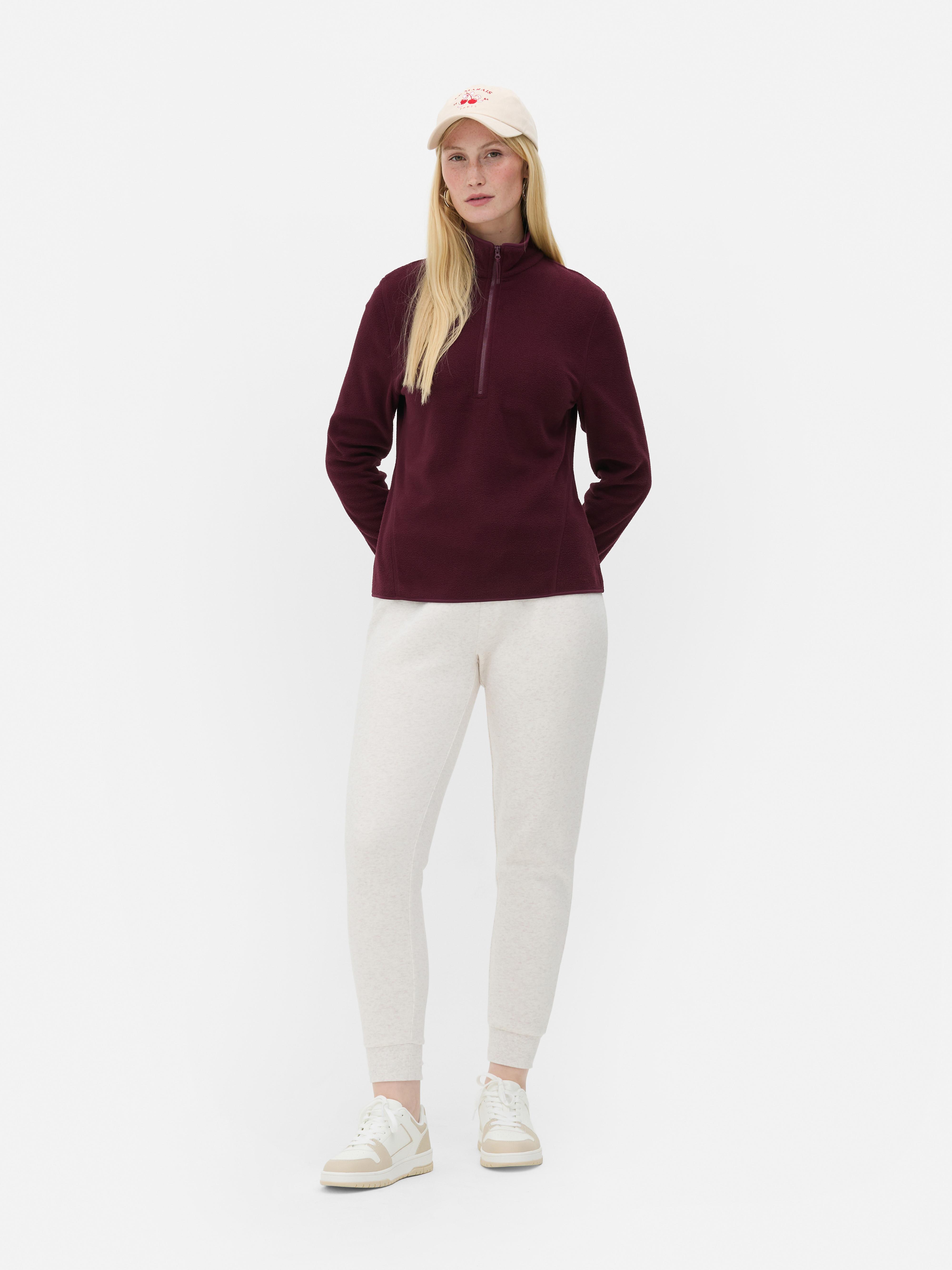 Pull en molleton à col zippé