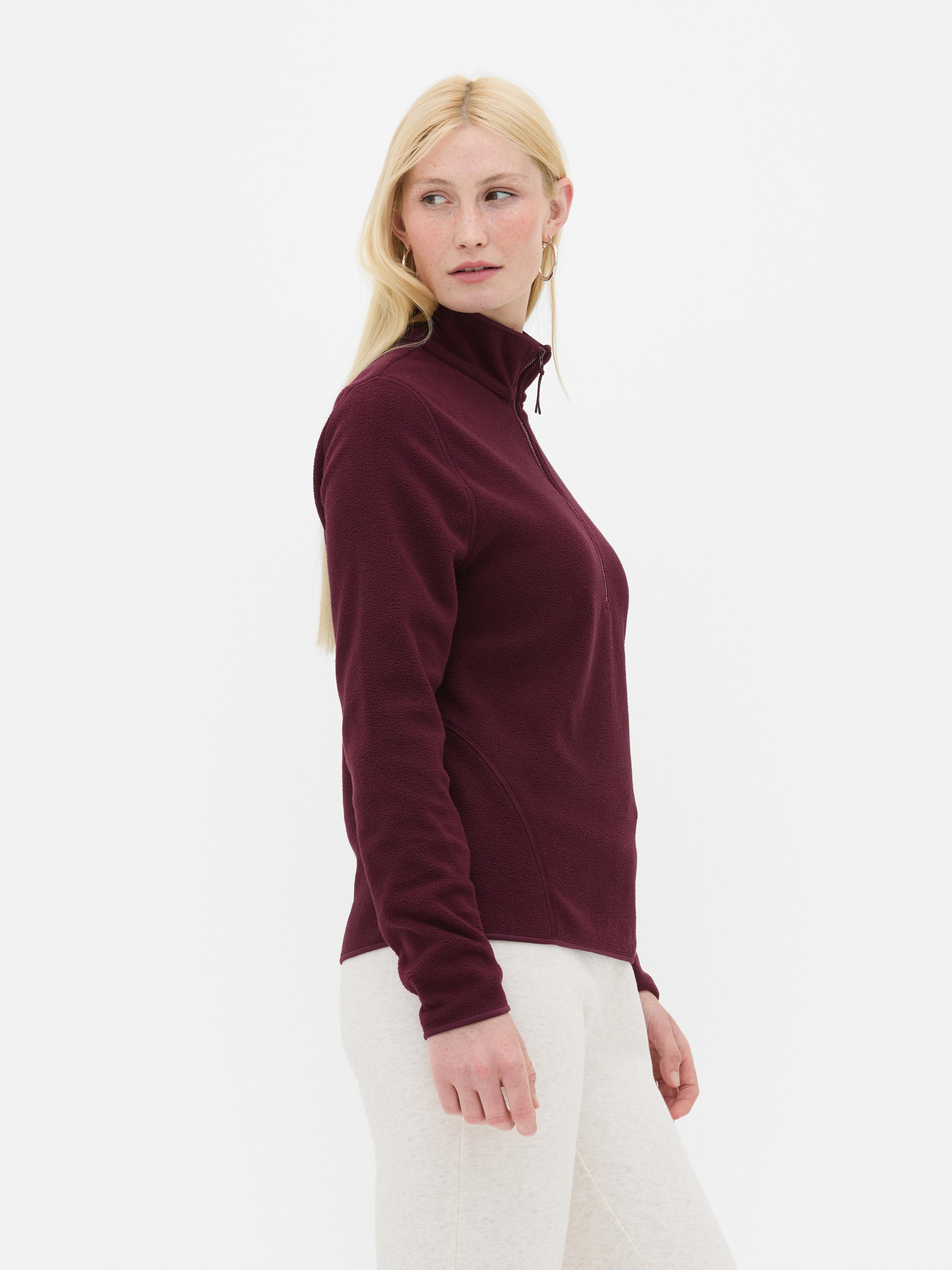 Pull en molleton à col zippé