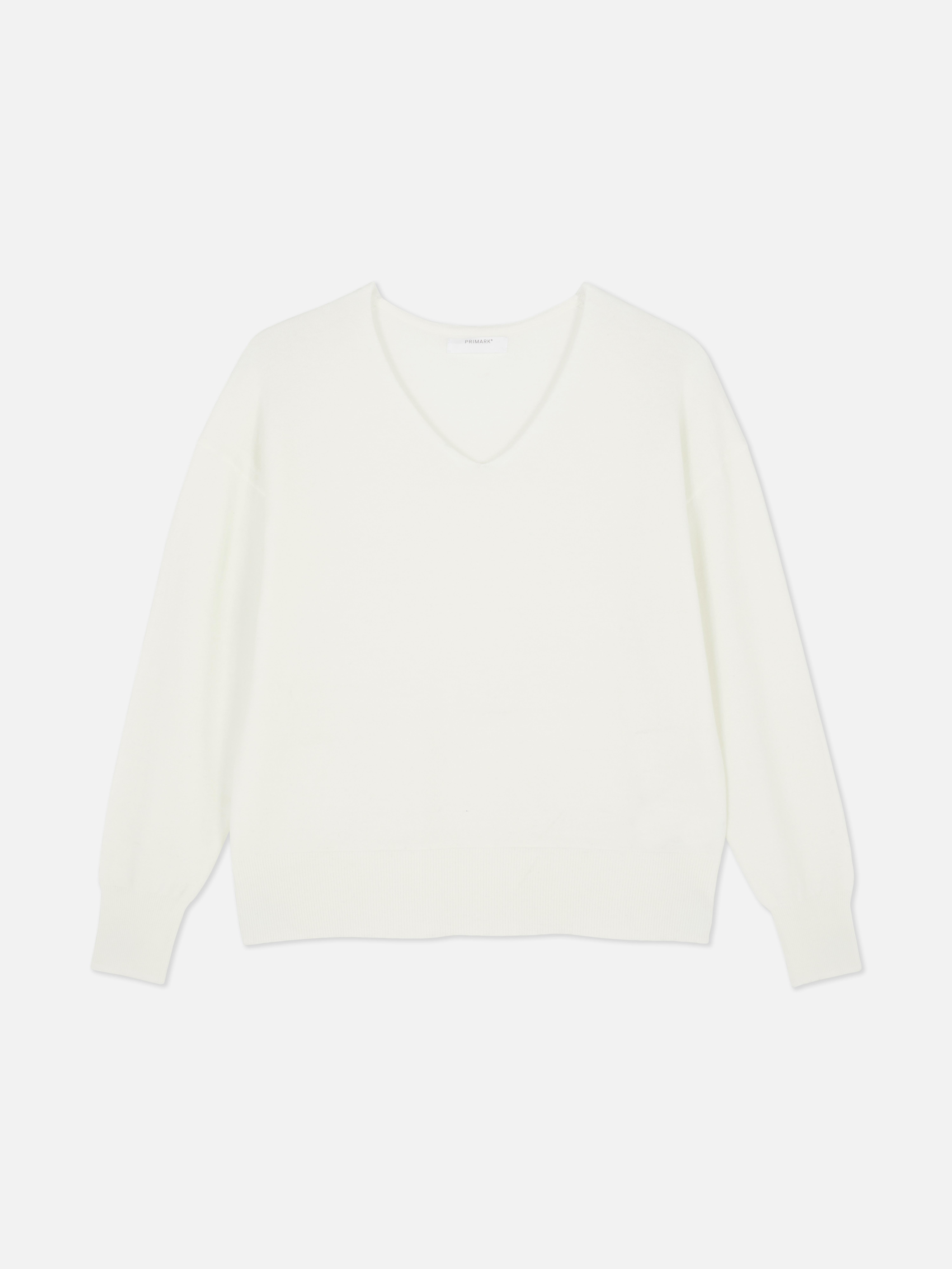 Weicher Pullover mit V-Ausschnitt