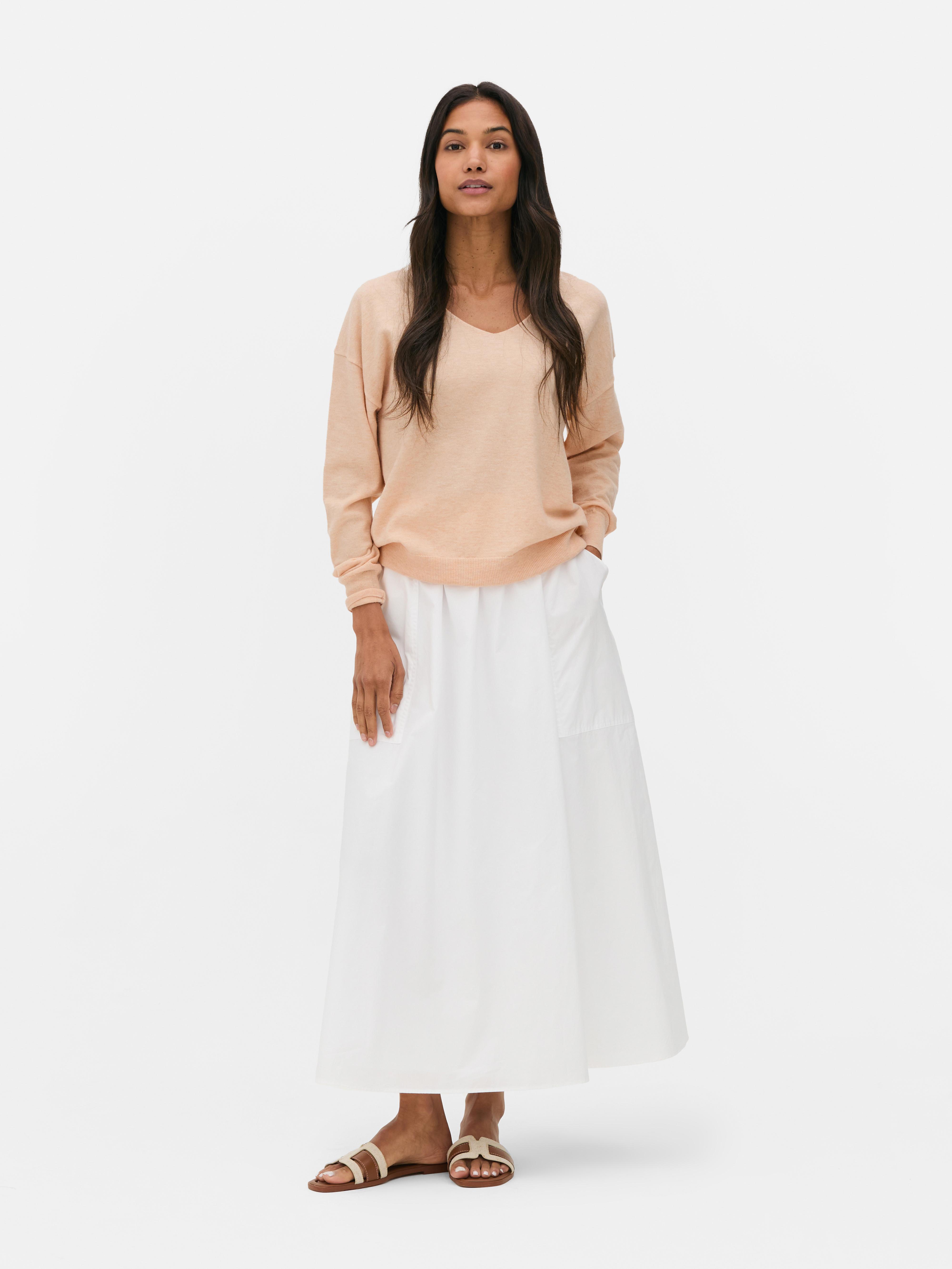 Weicher Pullover mit V-Ausschnitt