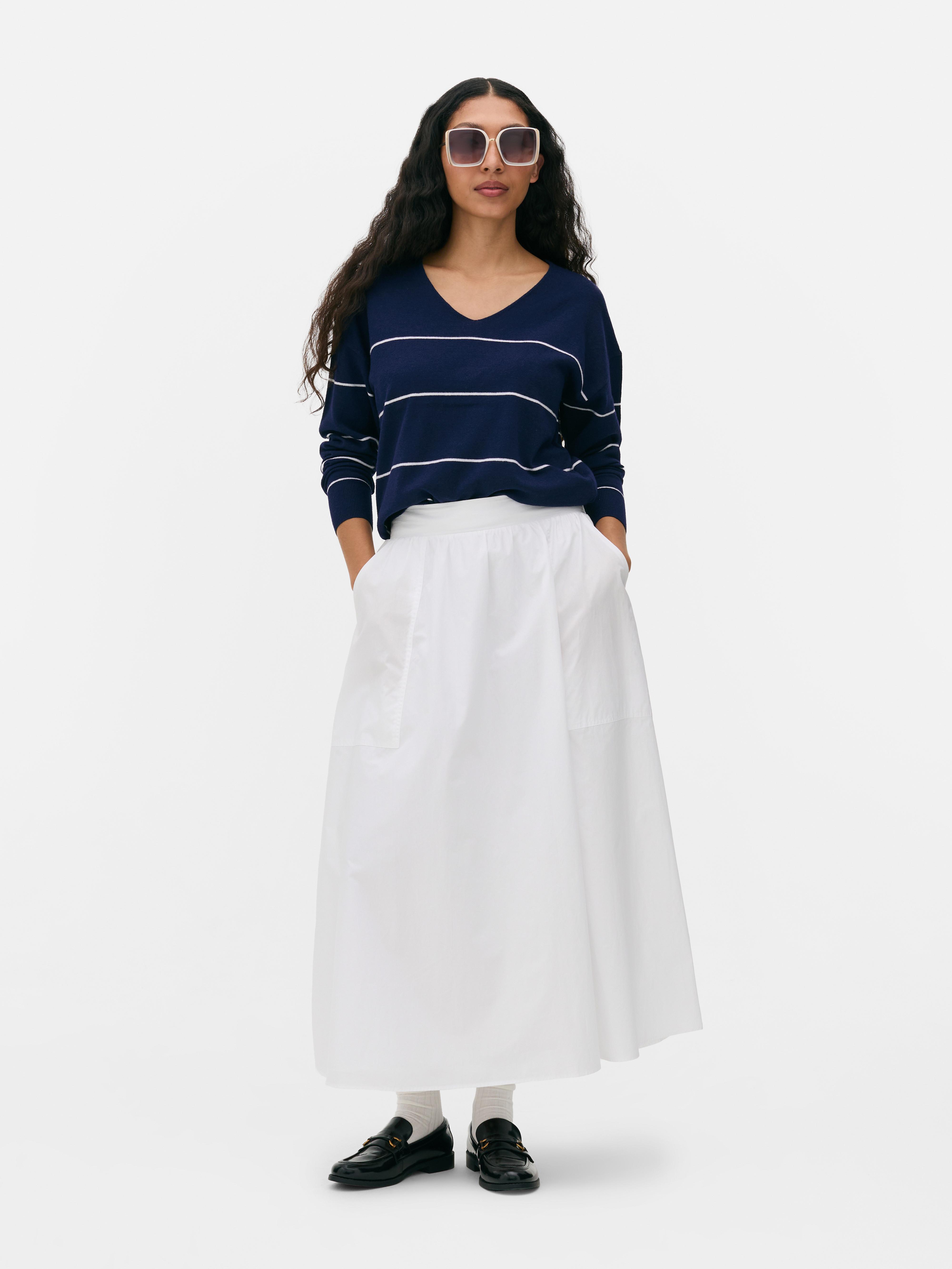 Weicher Pullover mit V-Ausschnitt