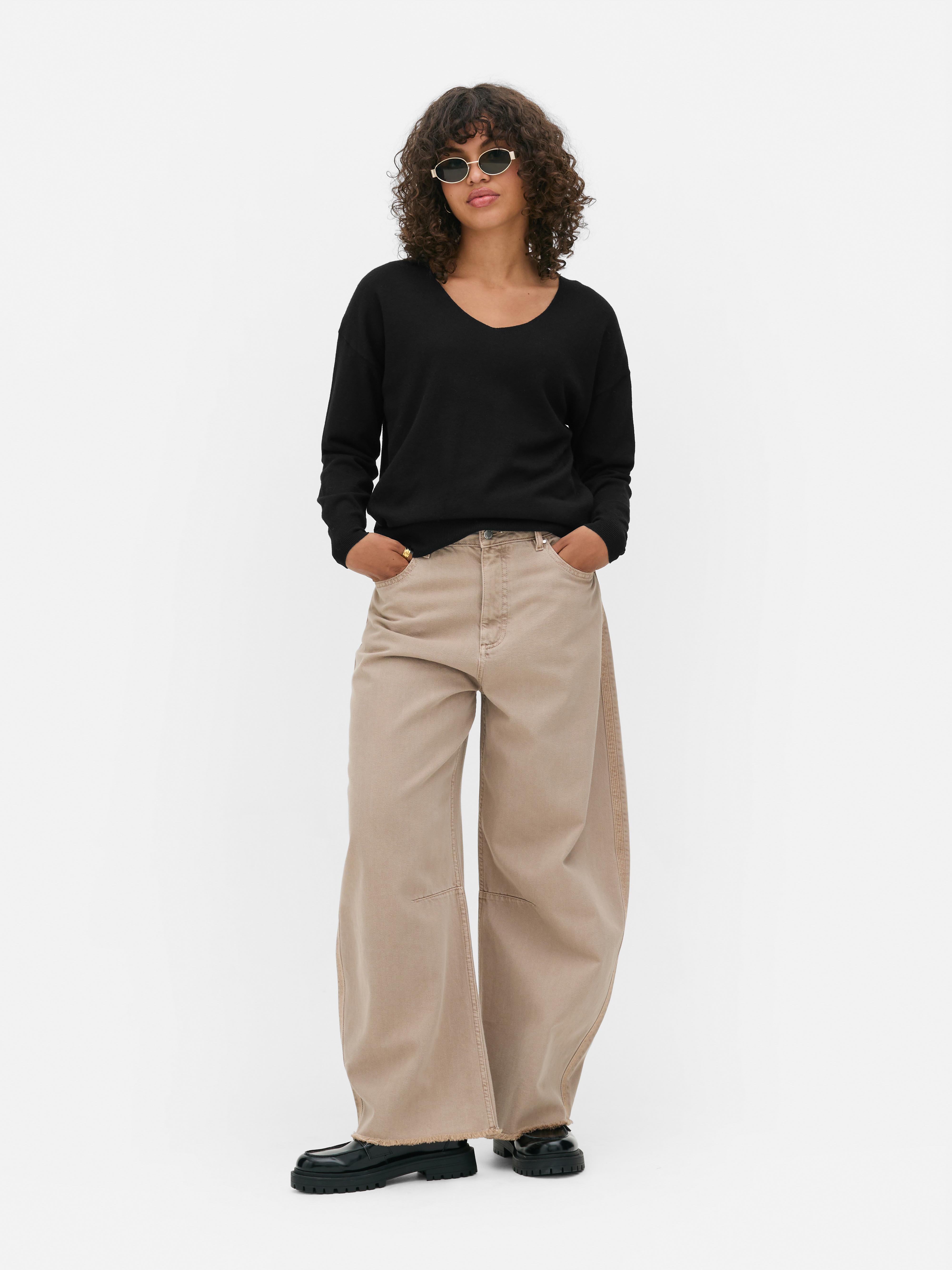 Weicher Pullover mit V-Ausschnitt