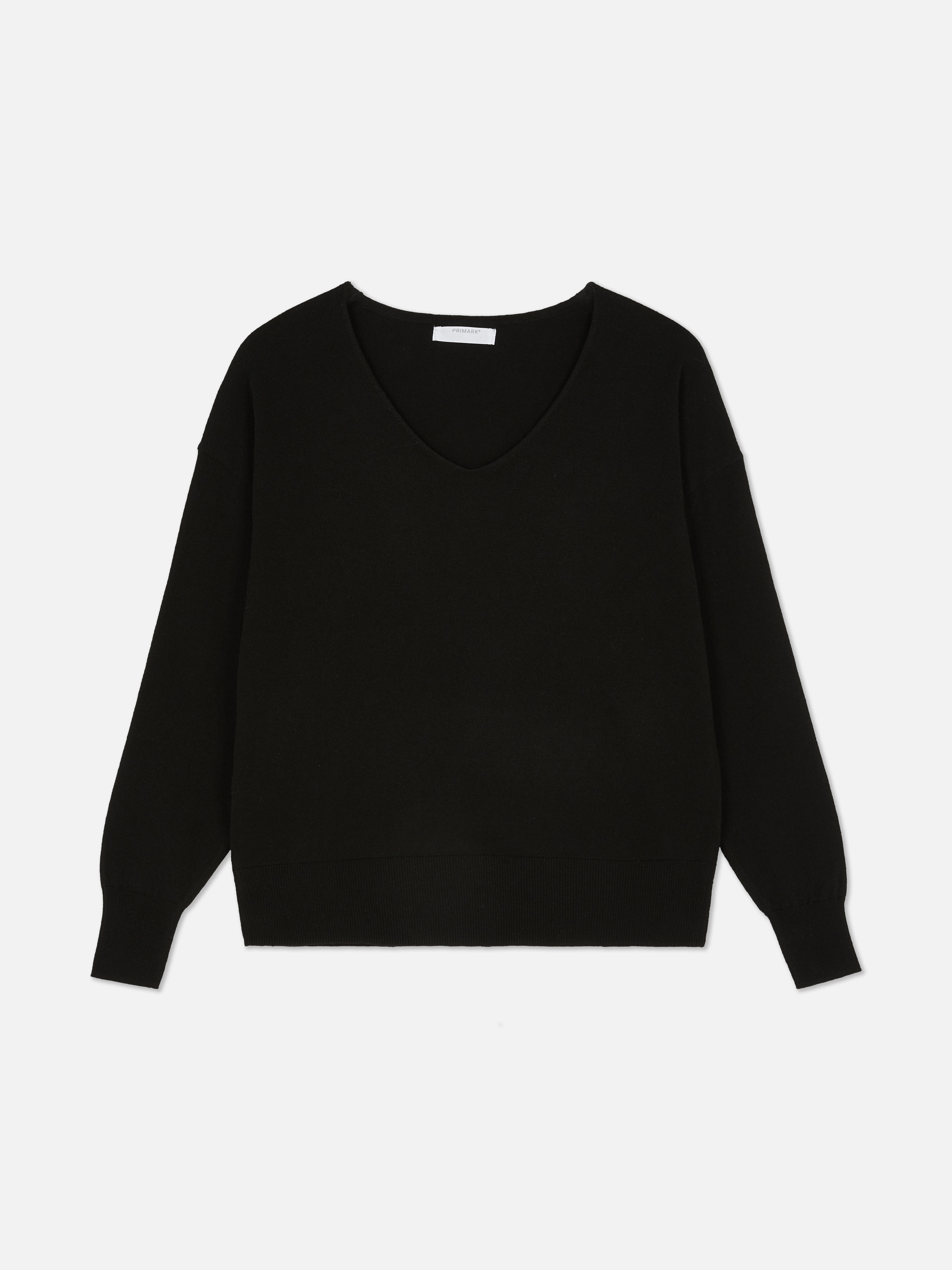 Weicher Pullover mit V-Ausschnitt