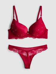 Ensemble De Sous v tements Push up En Dentelle Rouge Femme Primark