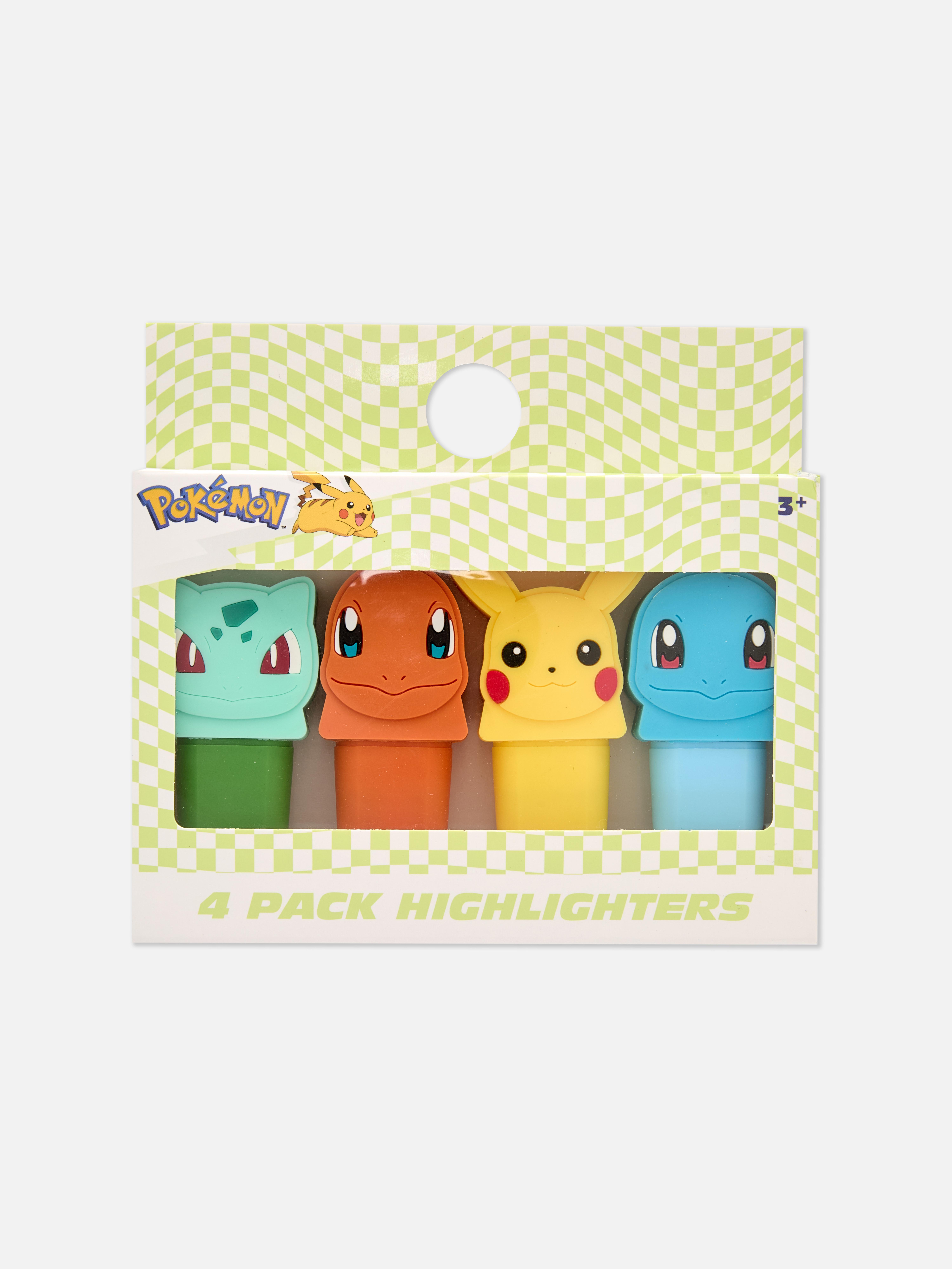 Pack de 4 subrayadores de Pokémon iniciales