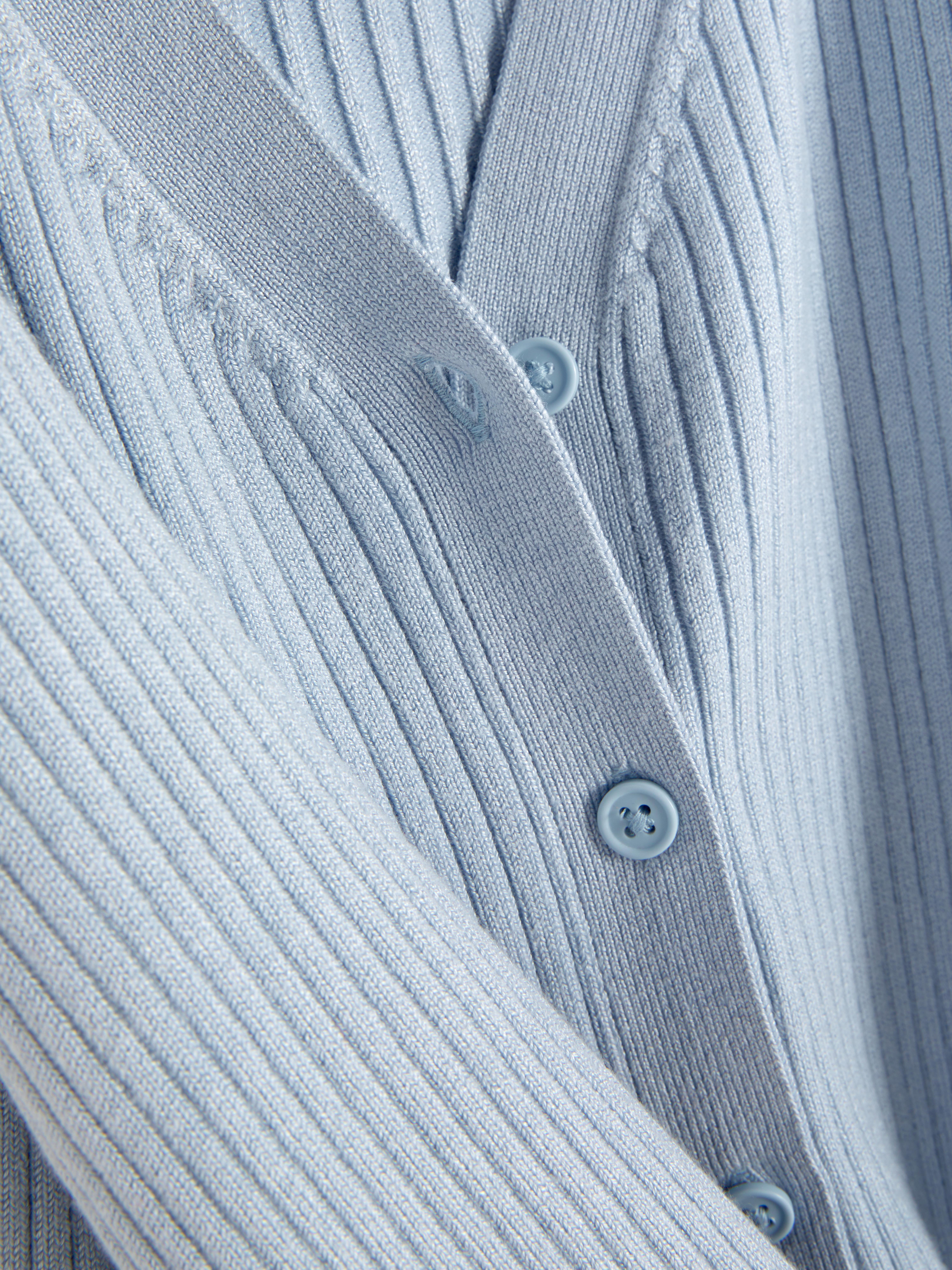 7–15 Jahre | Gerippter Cardigan mit V-Ausschnitt