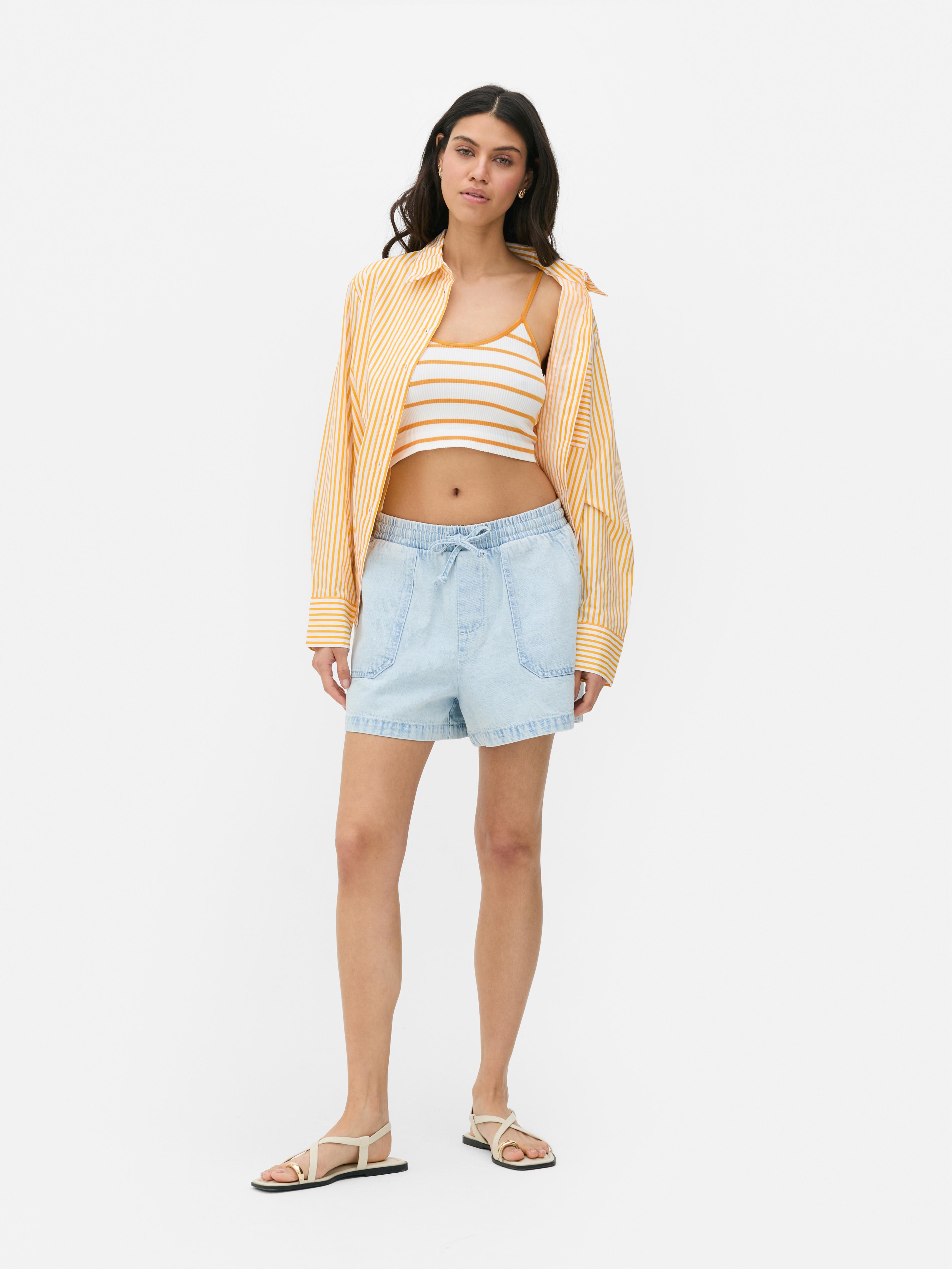 Gestreiftes „Paula Echevarría“ Bralette-Top