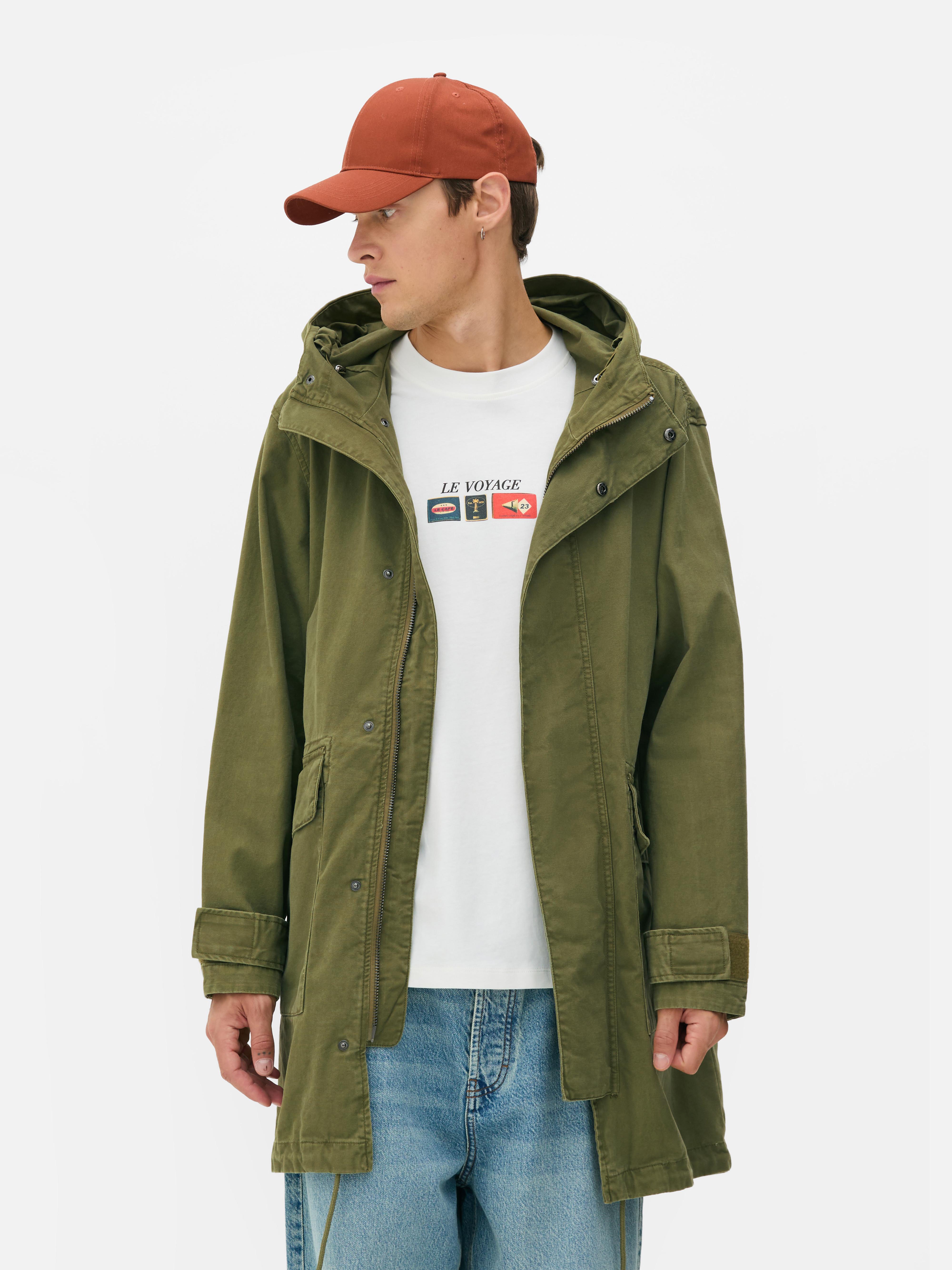 Lange parka met capuchon