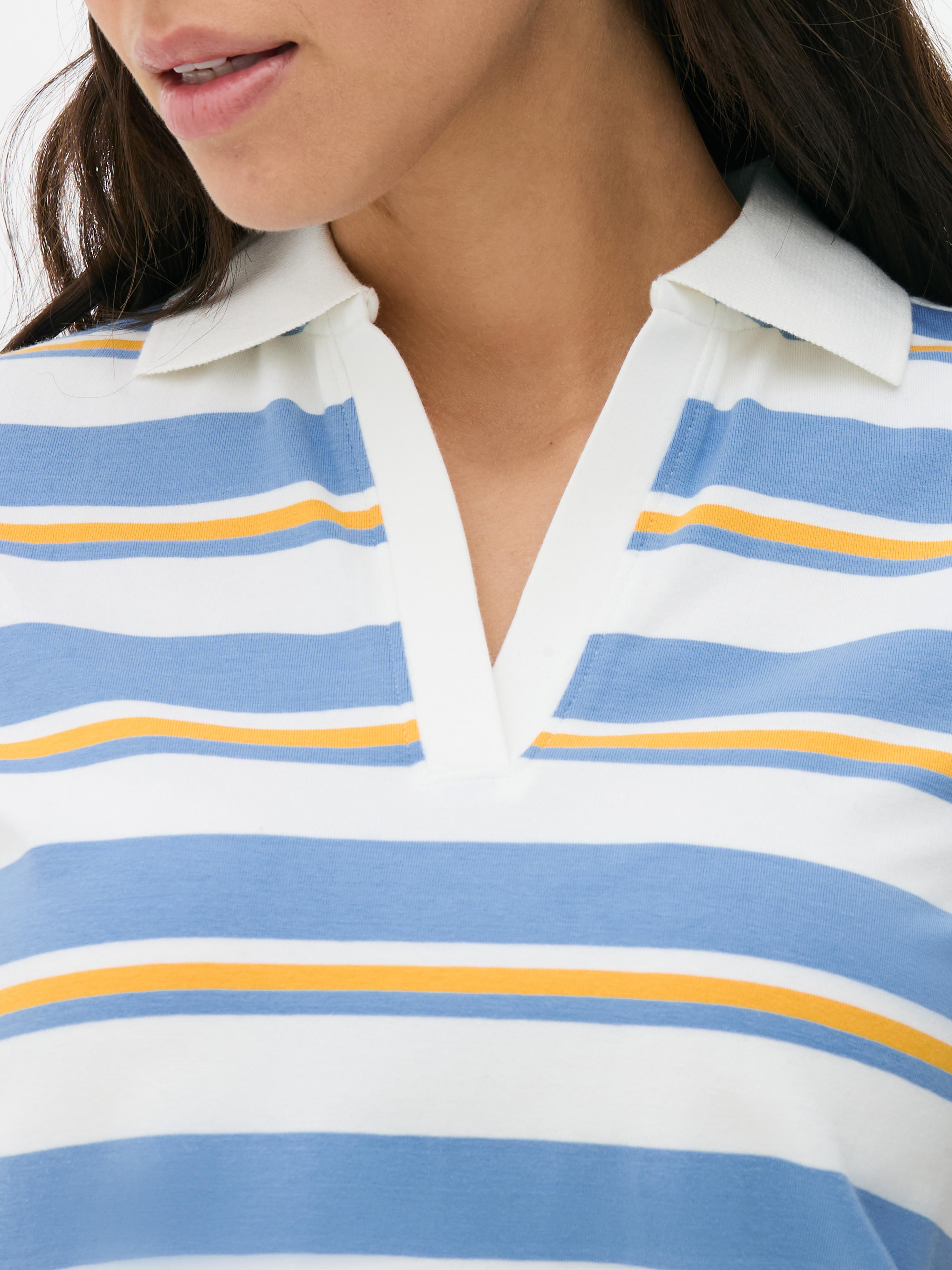 Tricou polo scurt cu dungi Paula Echevarría