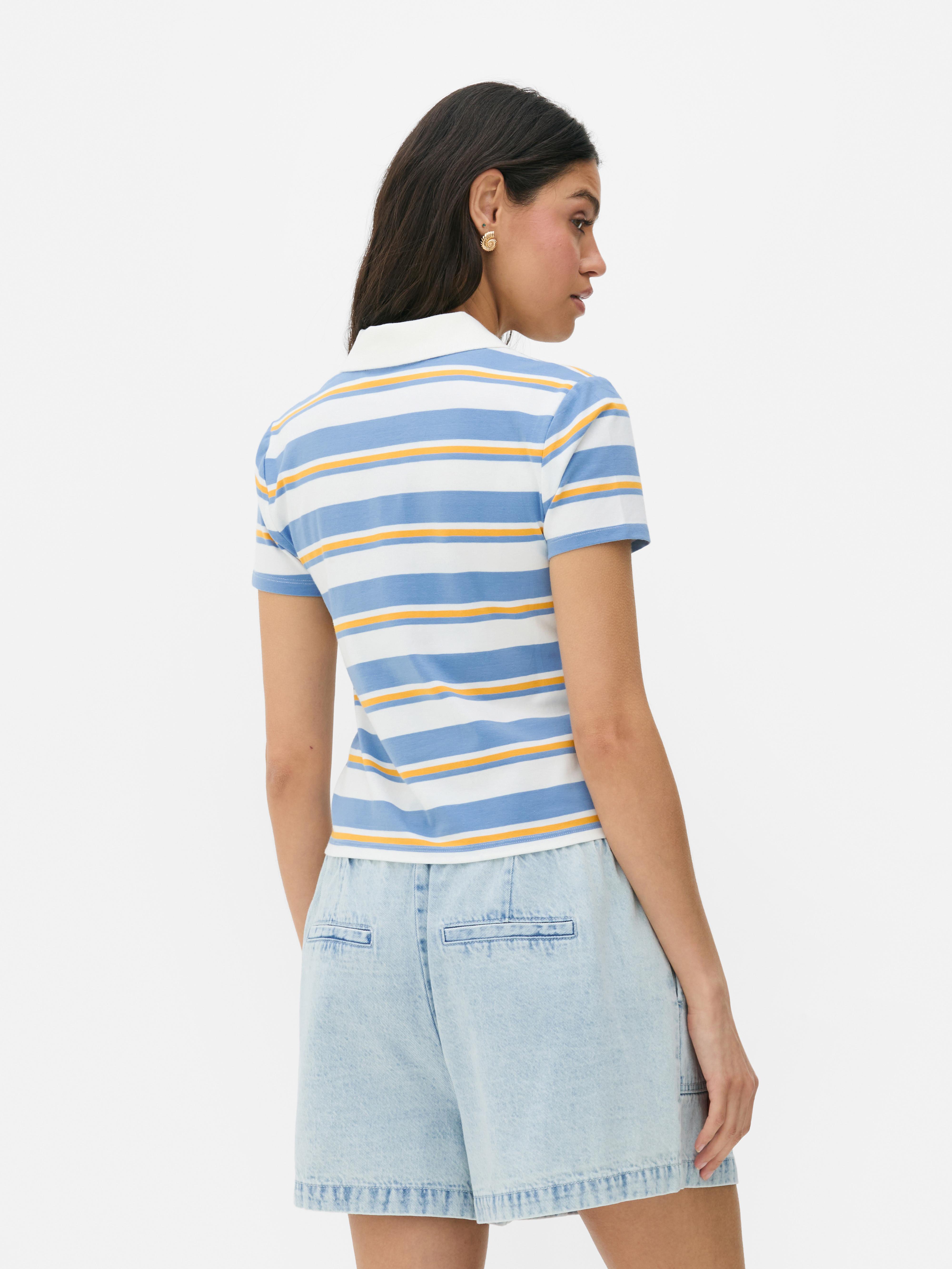 Tricou polo scurt cu dungi Paula Echevarría