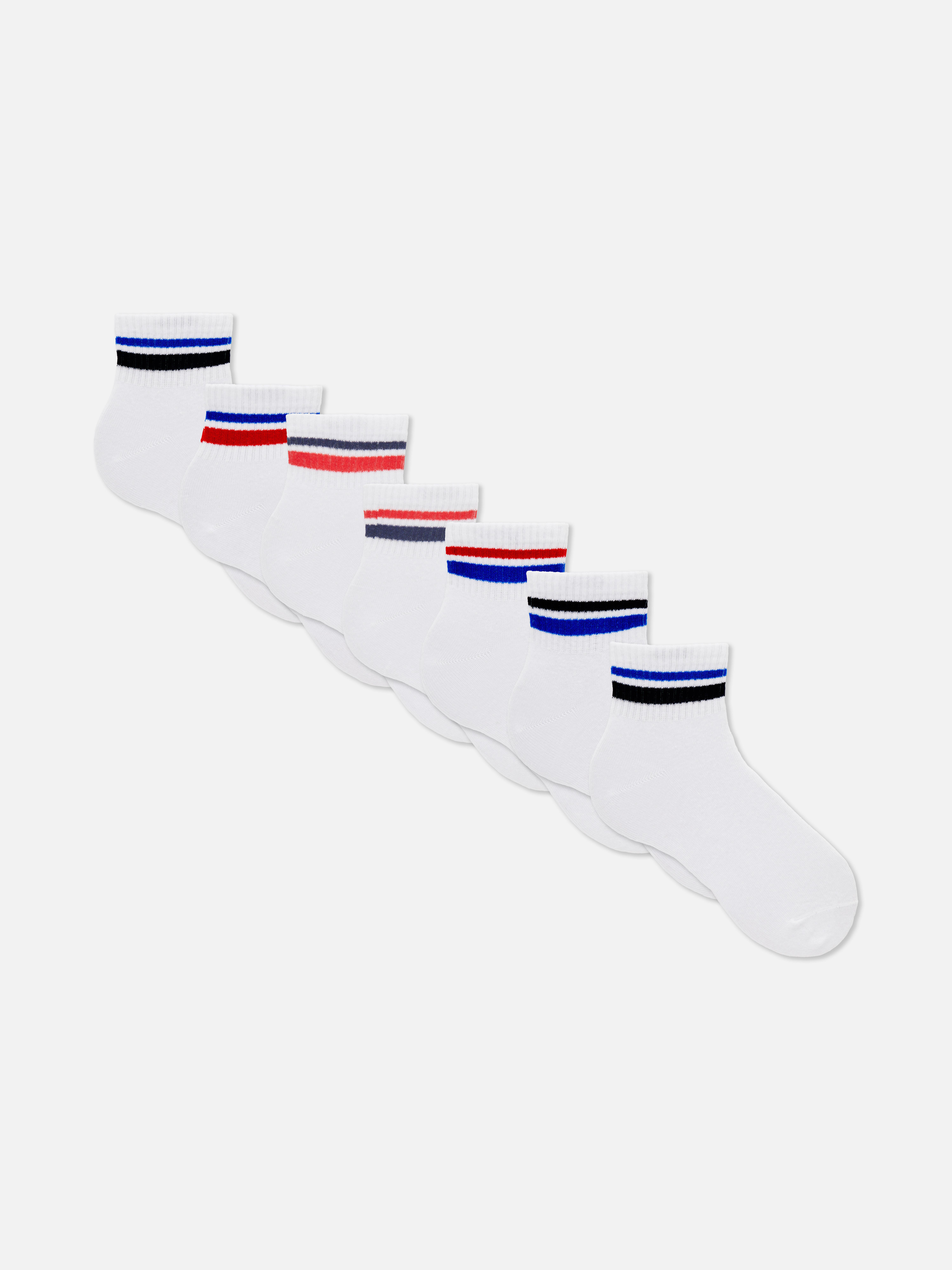 Geribde sportsokken, 7 paar