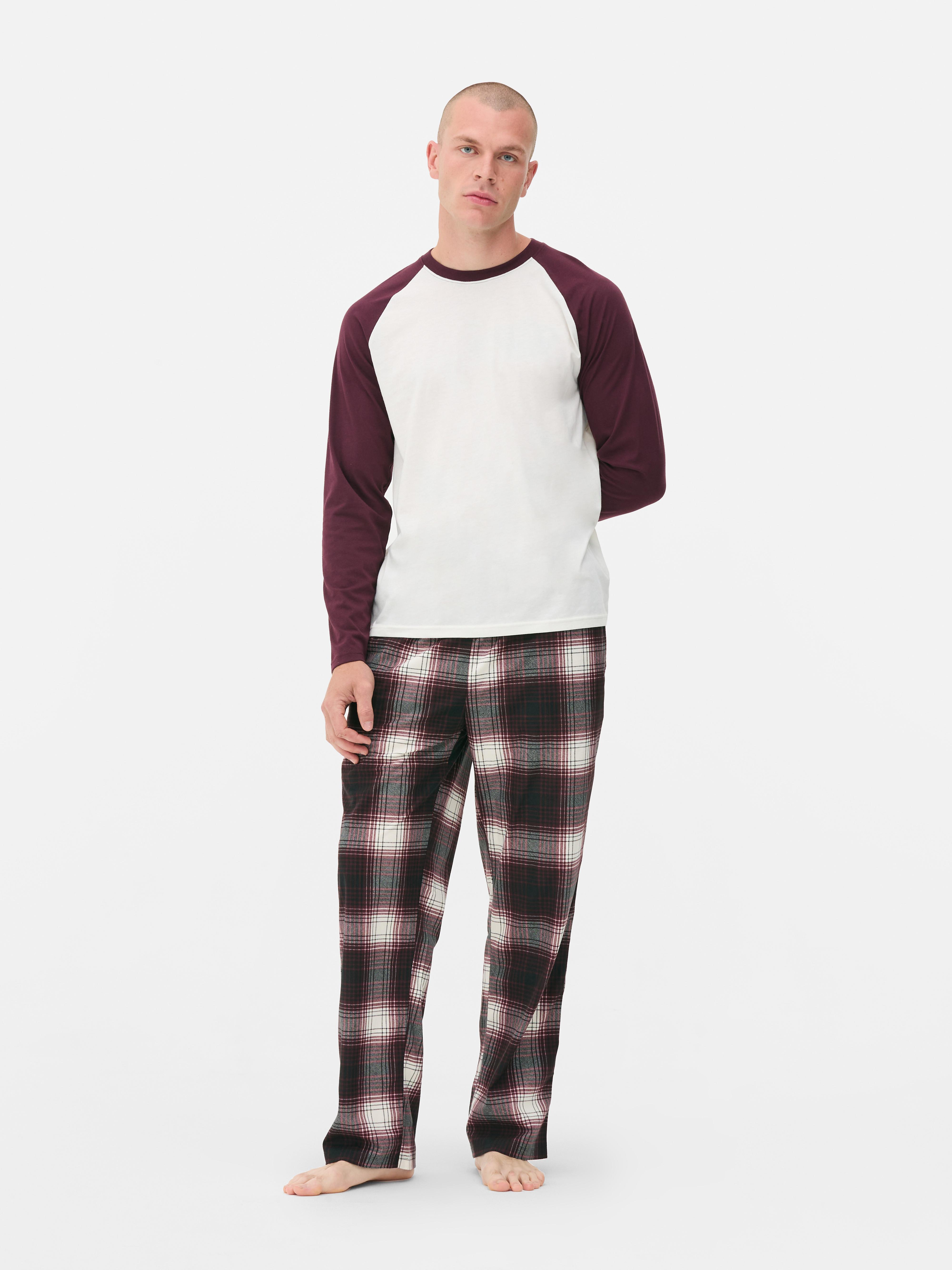 Checked Jersey Long Pyjamas