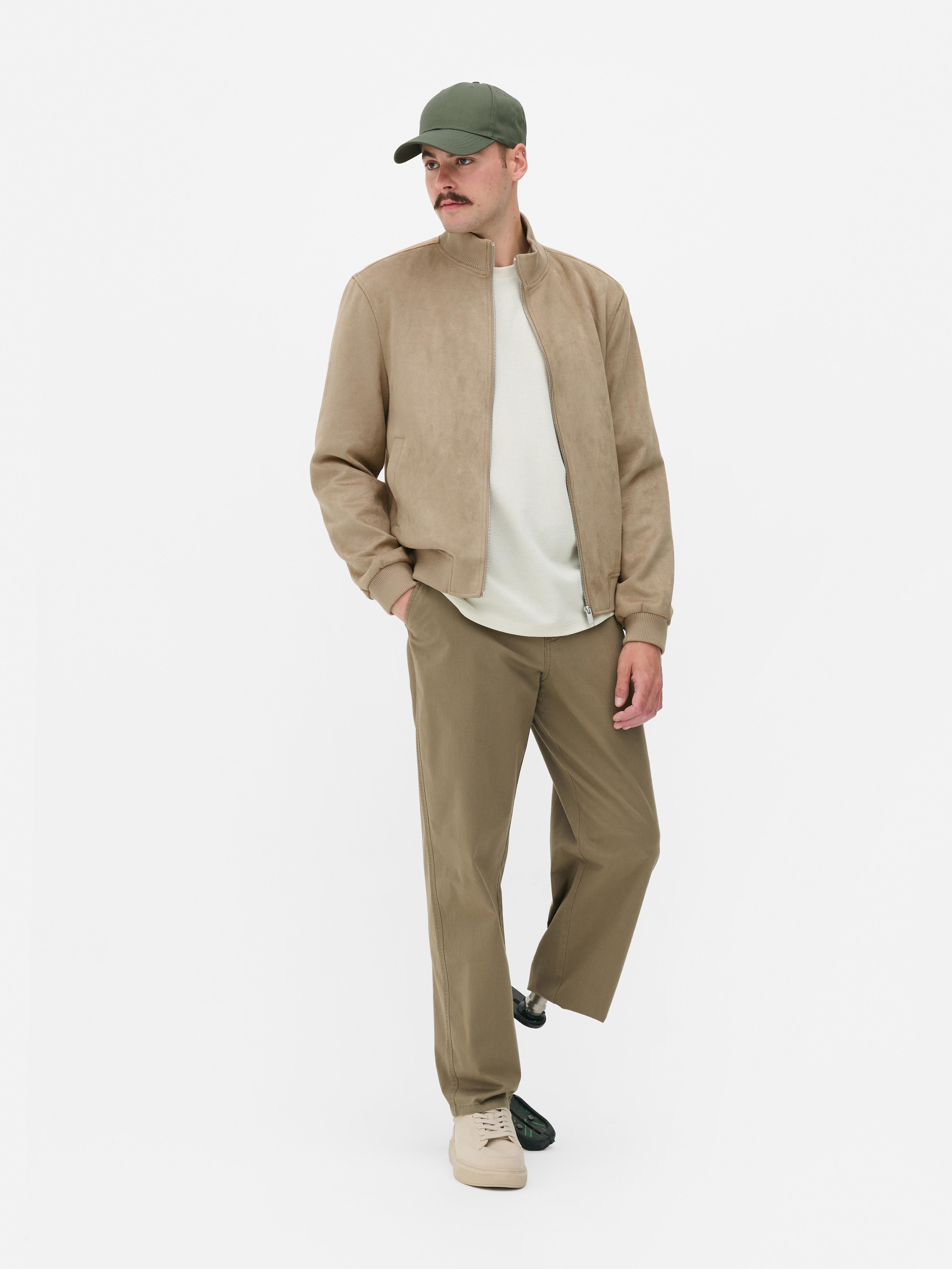 Men's Taupe Faux Suede High-Neck Jacket | Primark