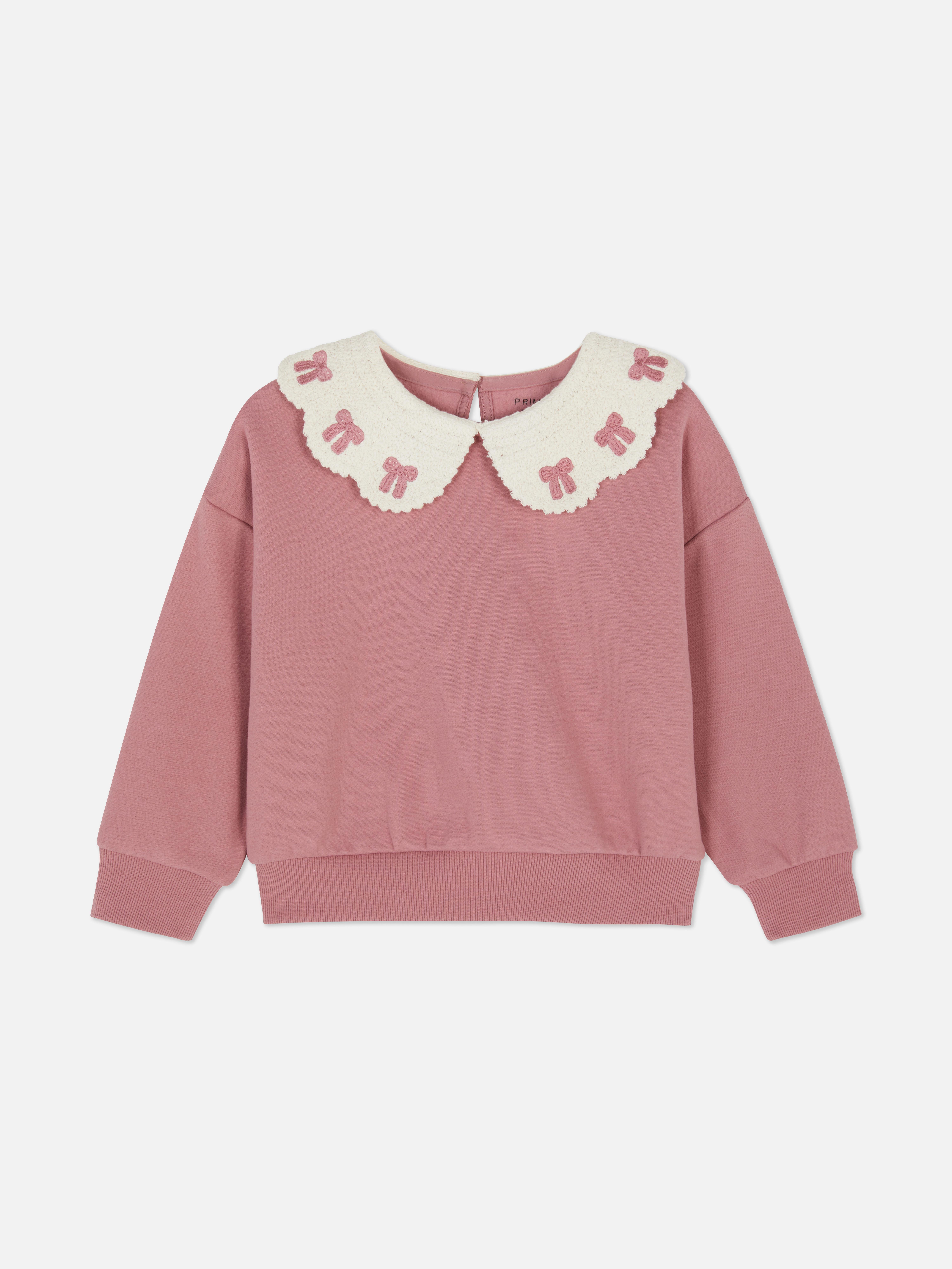 1.5-8yrs | Crochet Collar Sweatshirt