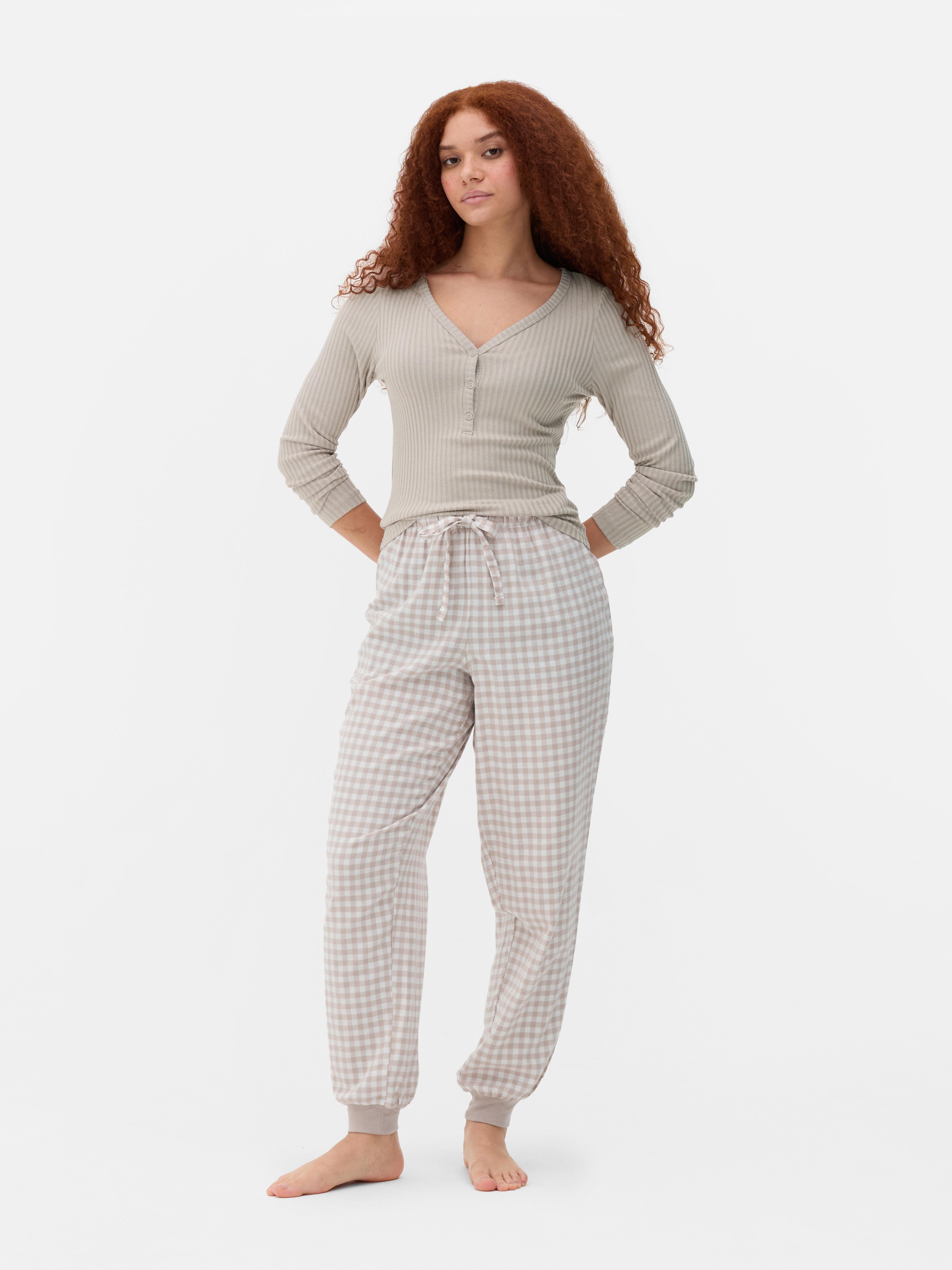 Pyjama en flanelle Taupe
