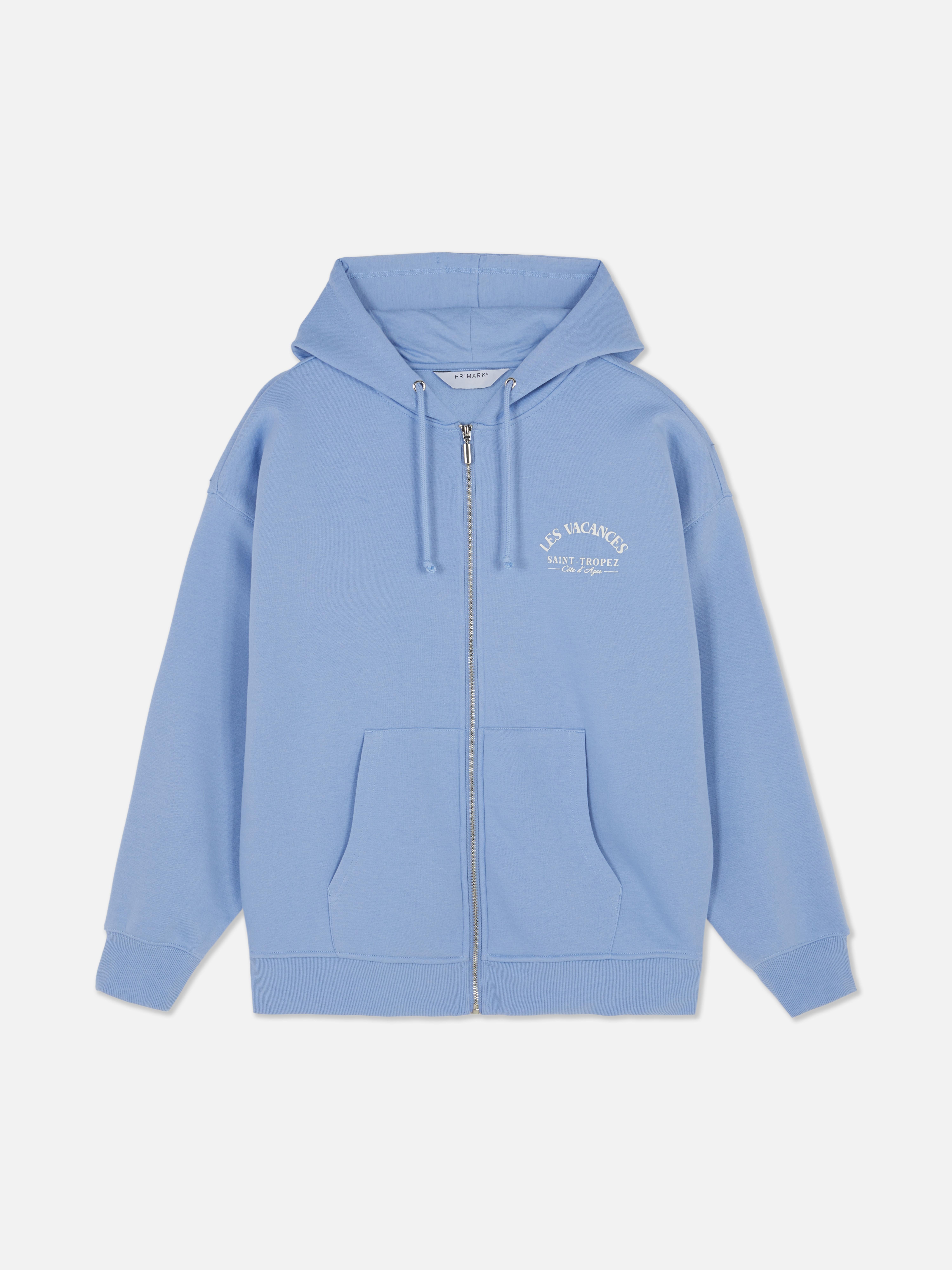 Zipper Primark Hooded Jacket Primark Men's Jacket Blue Hooded