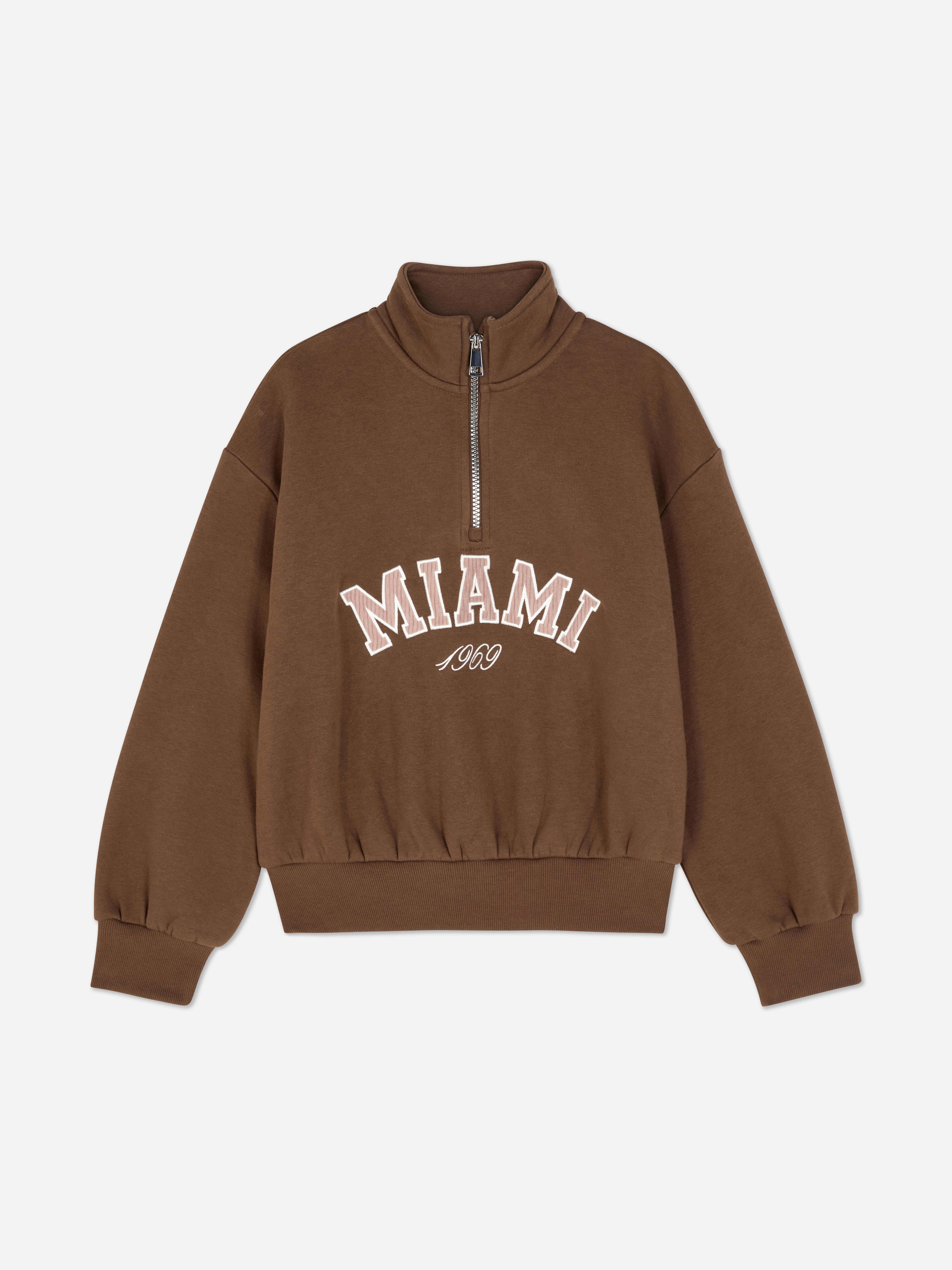 Funnel Neck Graphic Sweatshirt
