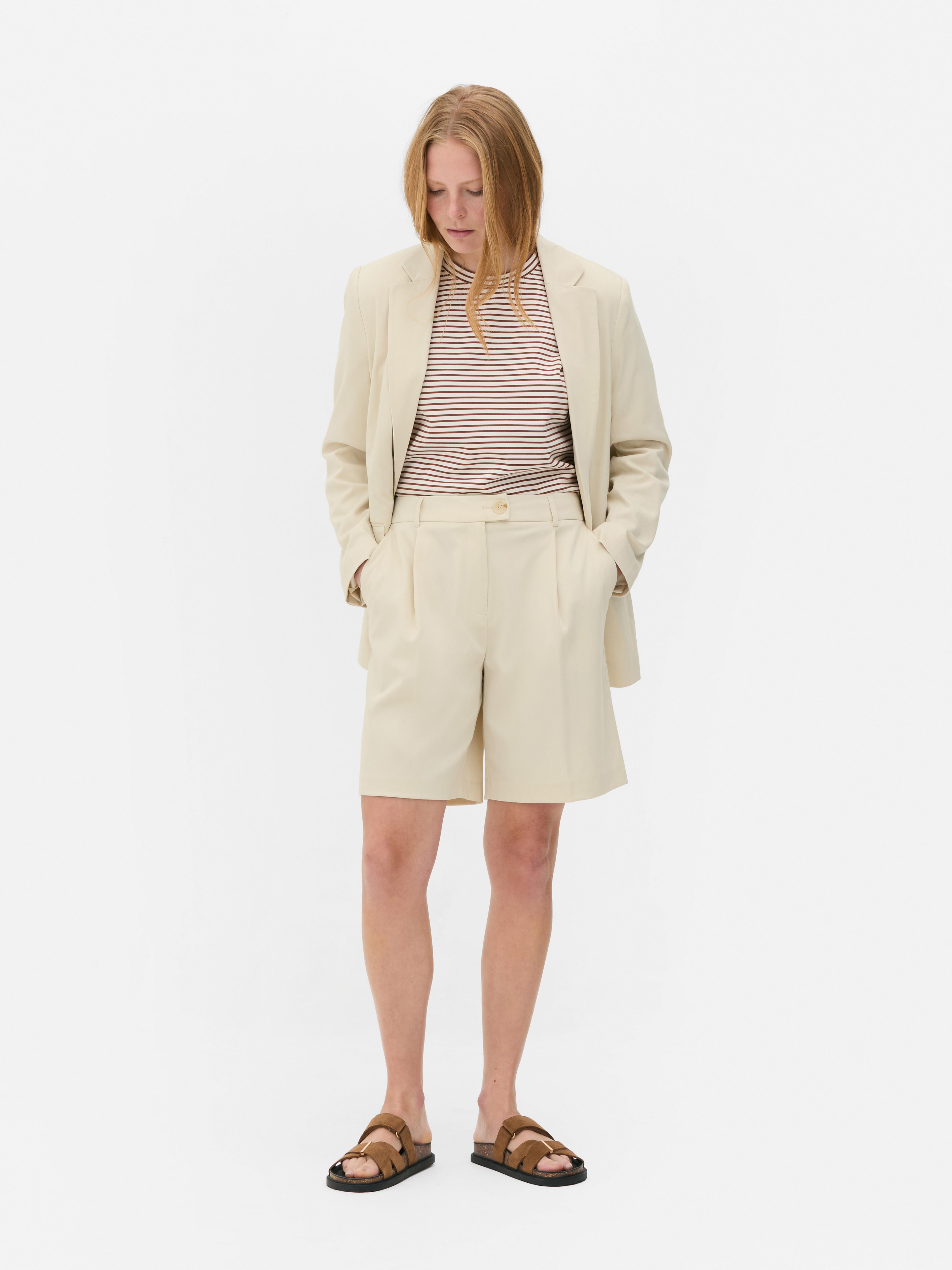 The Edit Co-ord Pleated Shorts