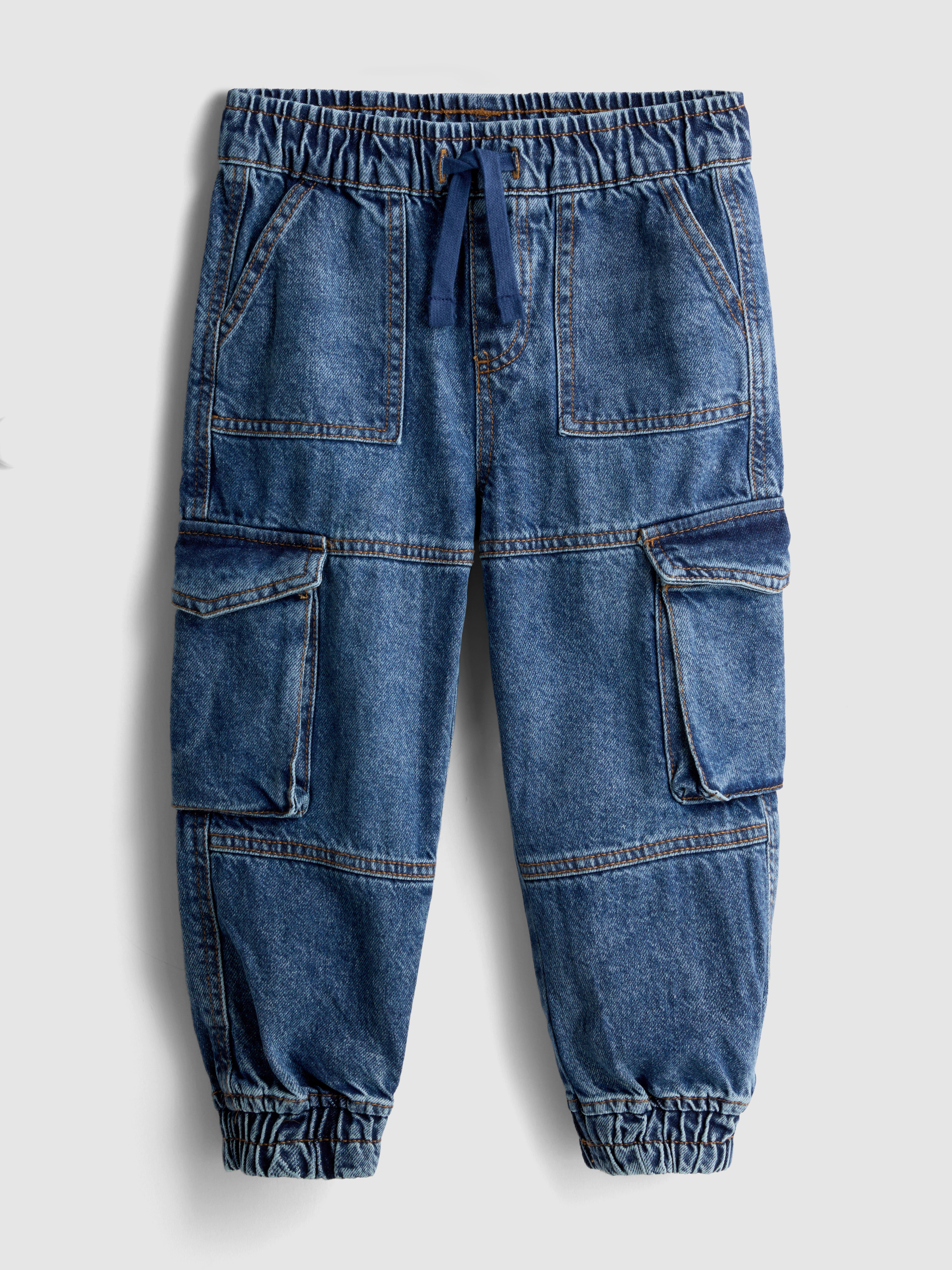 1.5-7yrs | Cuffed Cargo Jeans