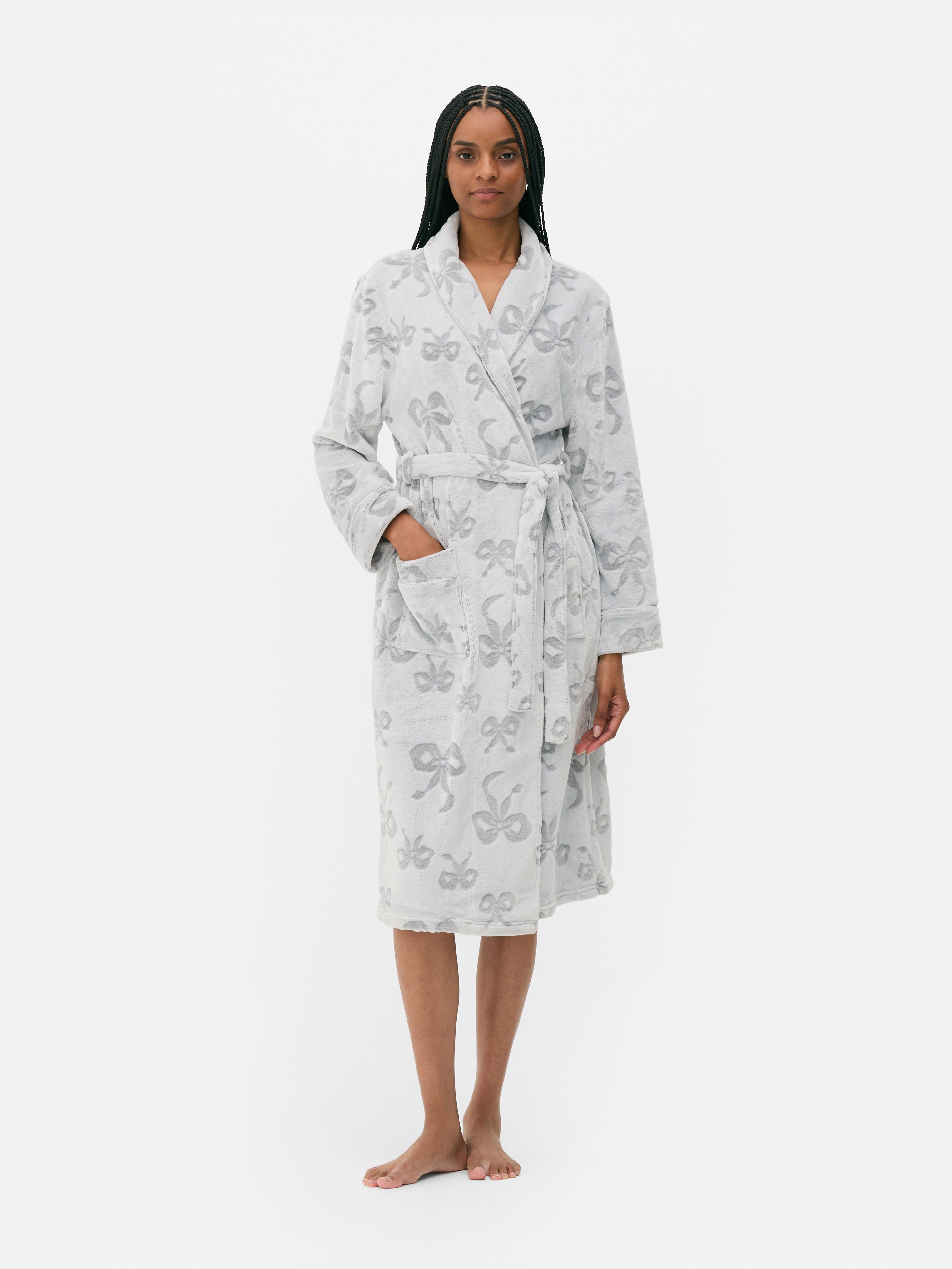Plush Bow Midi Robe
