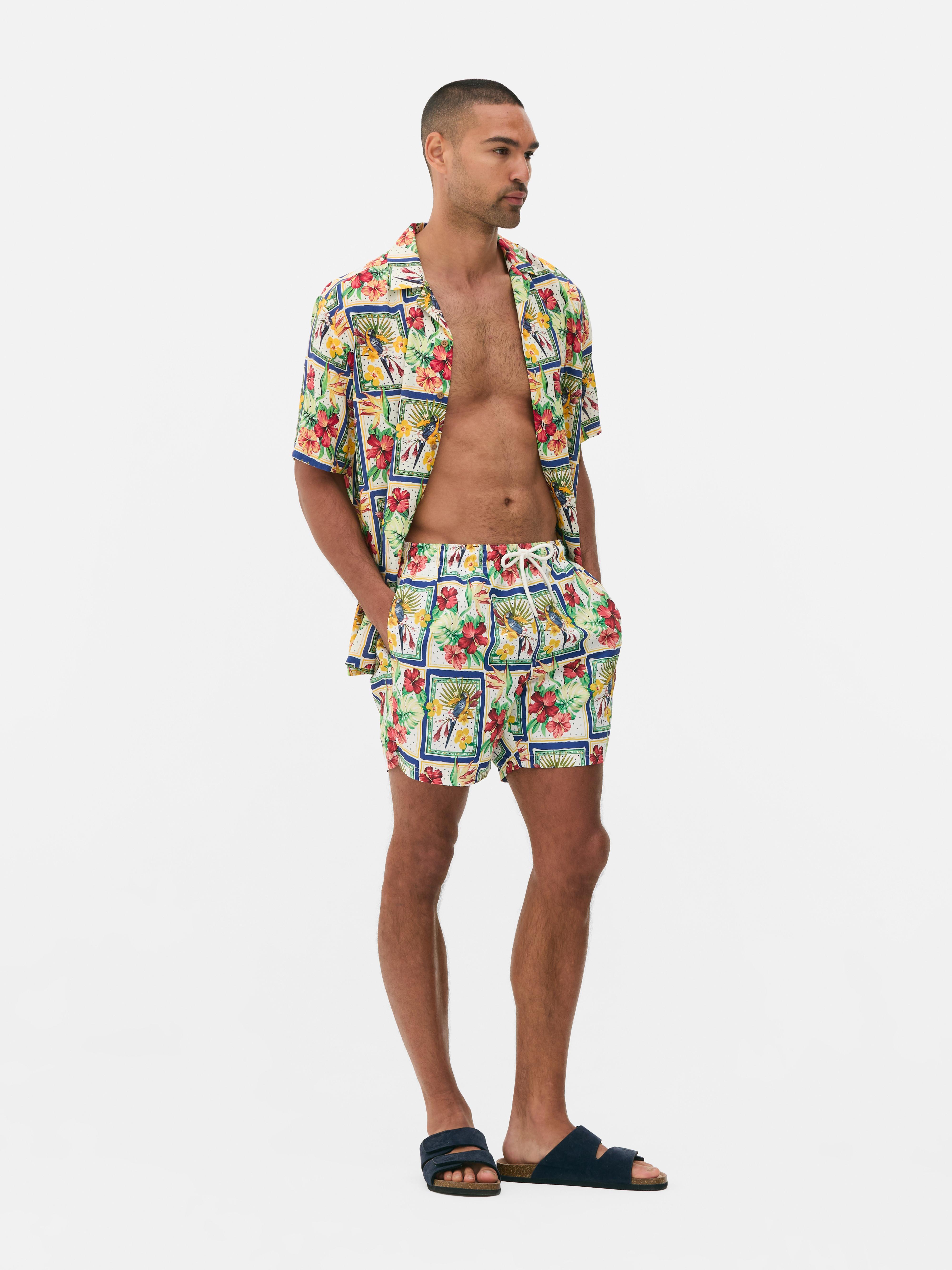 Short de bain tropical