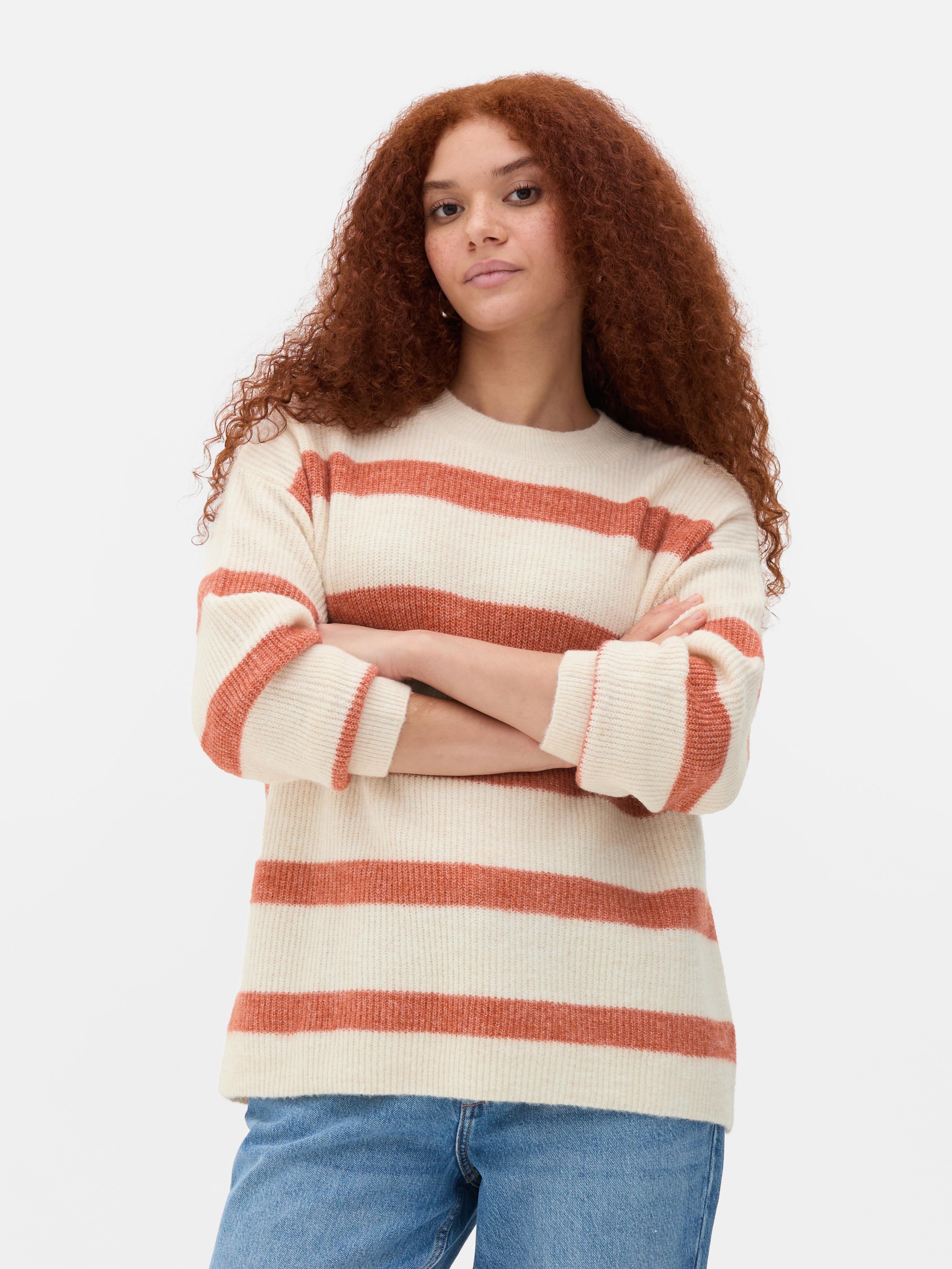 Knitted Crew Neck Jumper Ecru