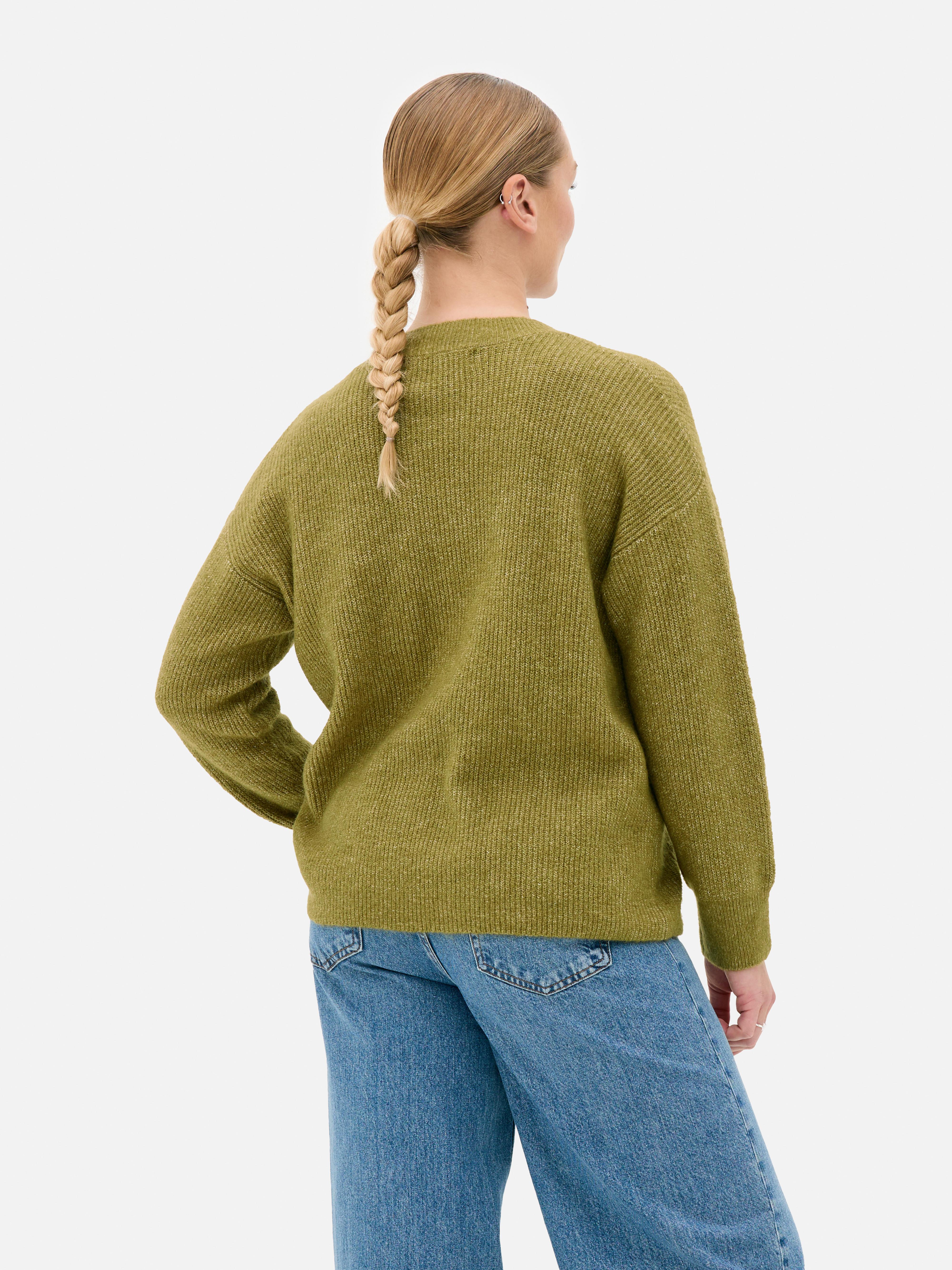 Pull en maille à col ras-du-cou
